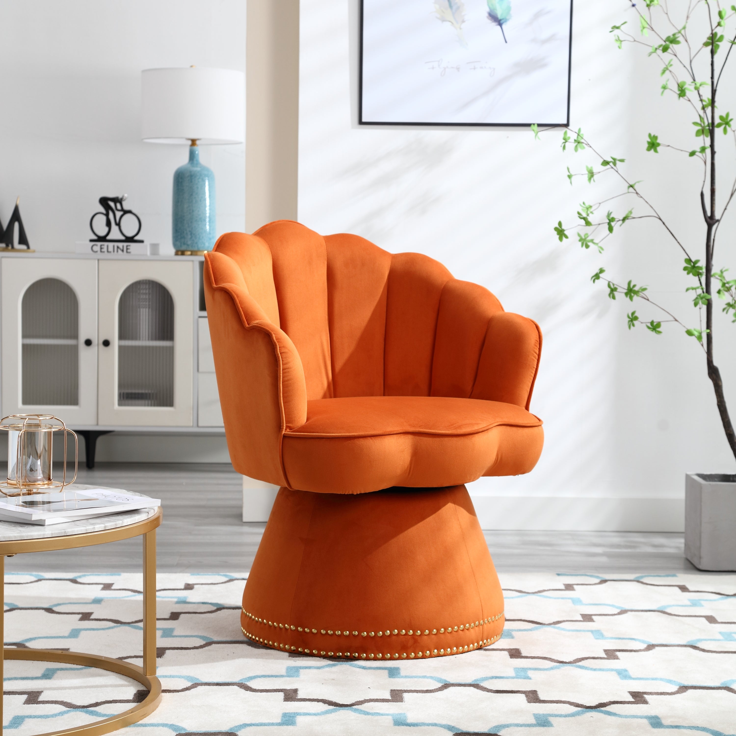 Swivel Barrel Chair | Comfy Accent Chair