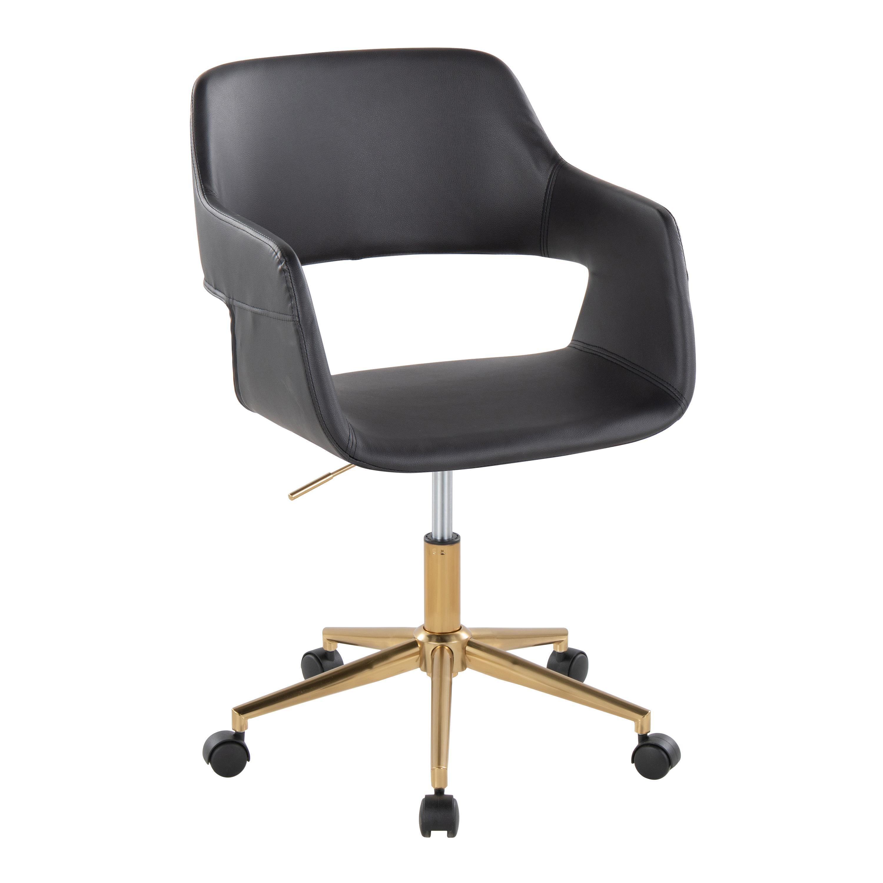 LumiSource Margarite Gold & Black Task Chair