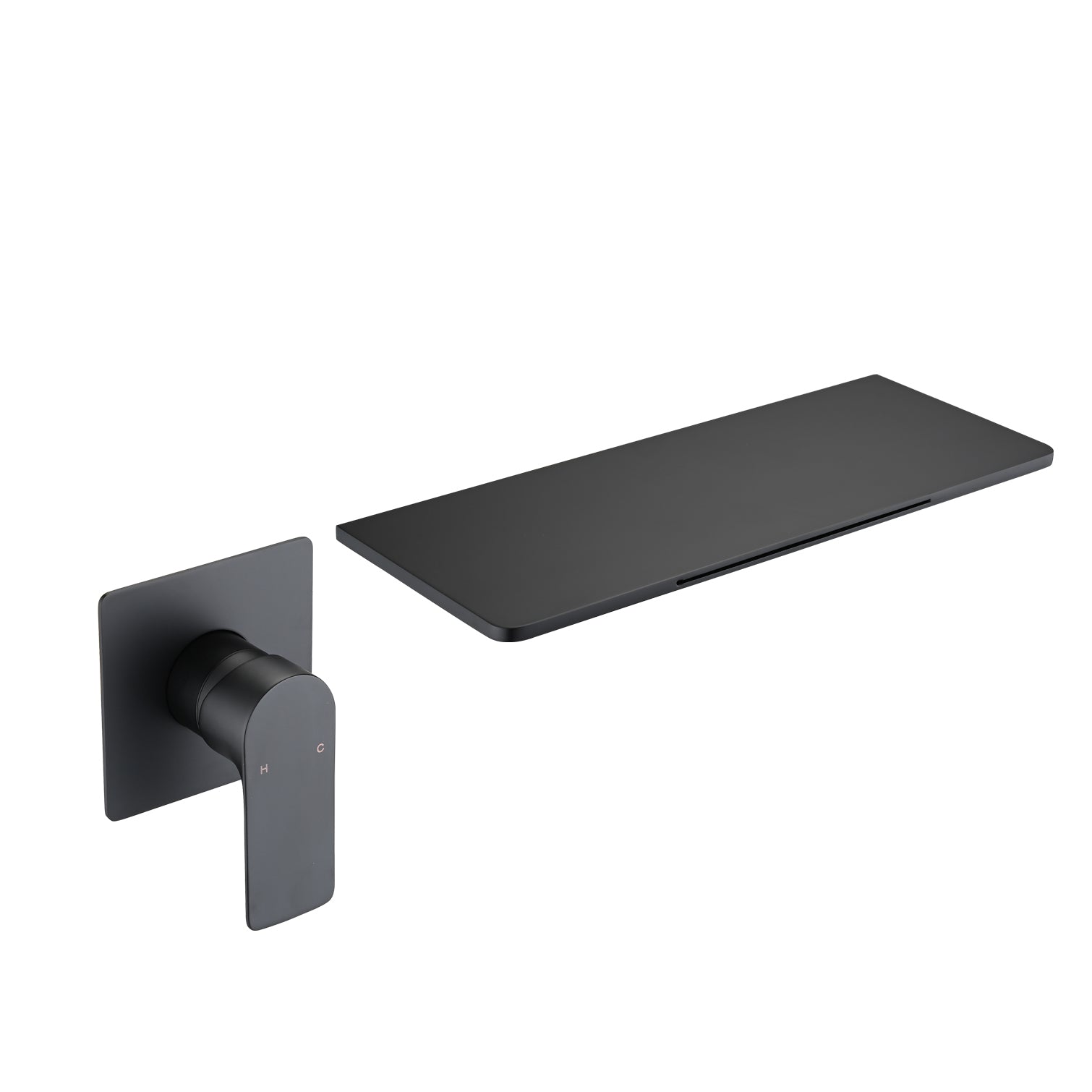 Waterfall Bathroom Faucet: Single Handle Wall Mount