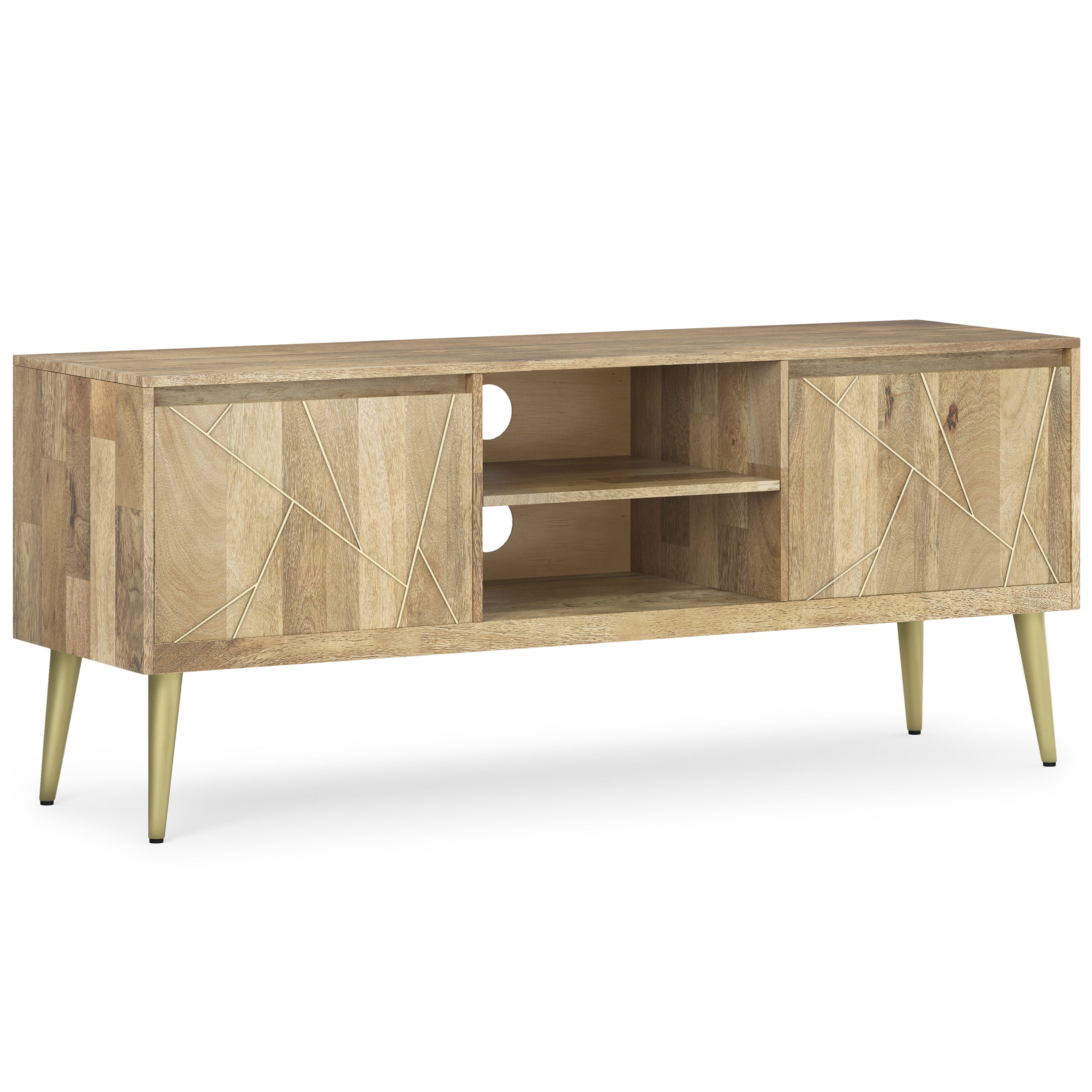 Jager TV Stand - Natural Wood Media Console