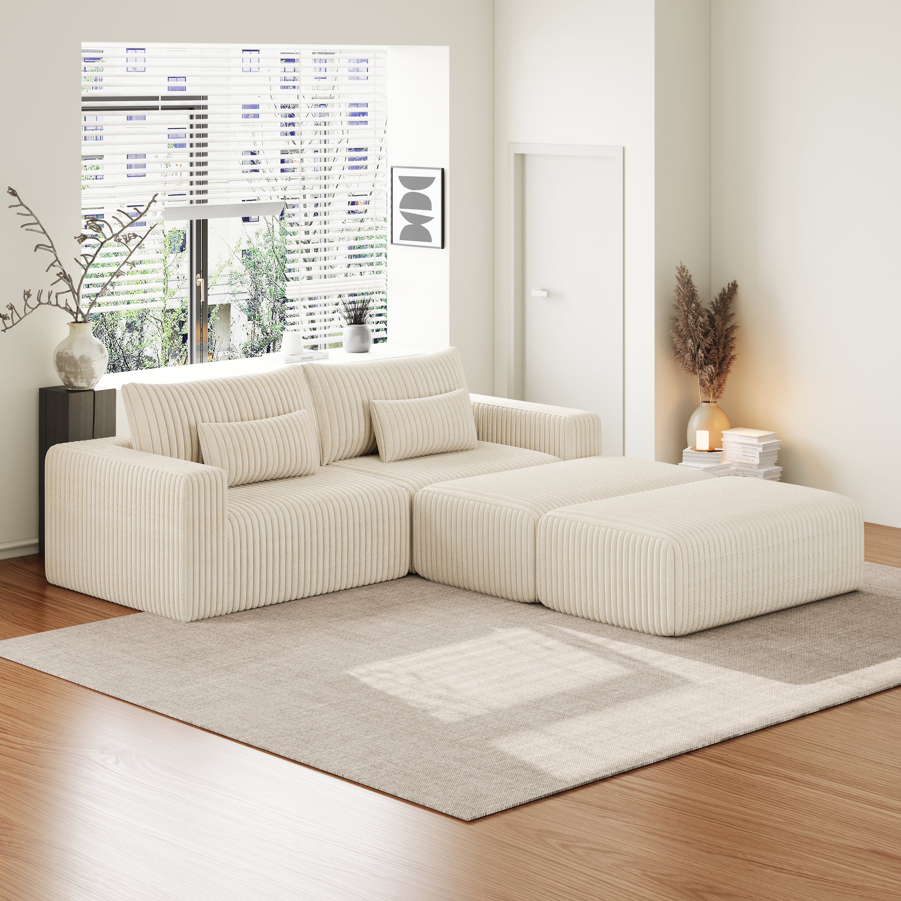 Cloud Plush Oversized Sectional Sofa - No Assembly