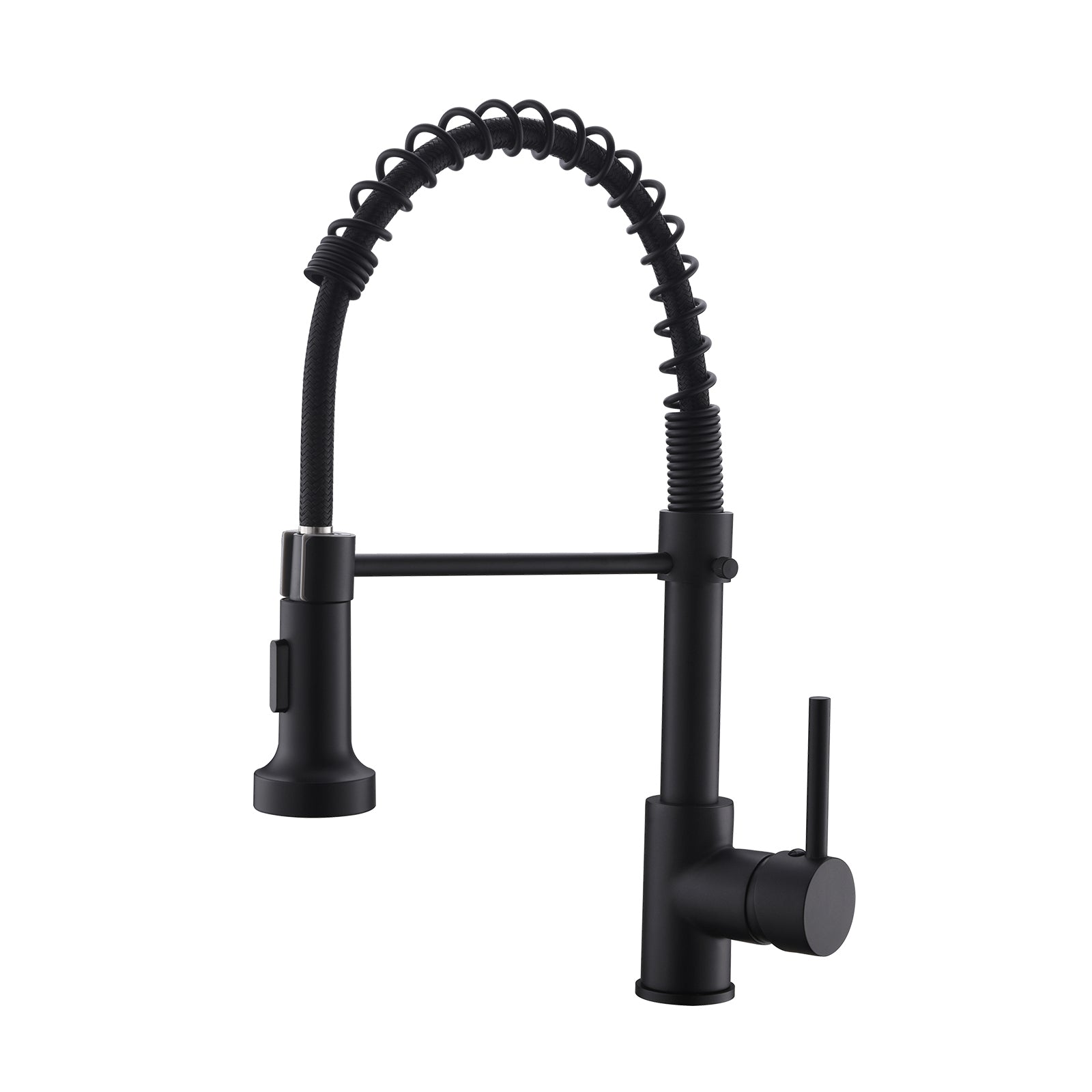 Black Kitchen Faucet with Pull-Down Sprayer