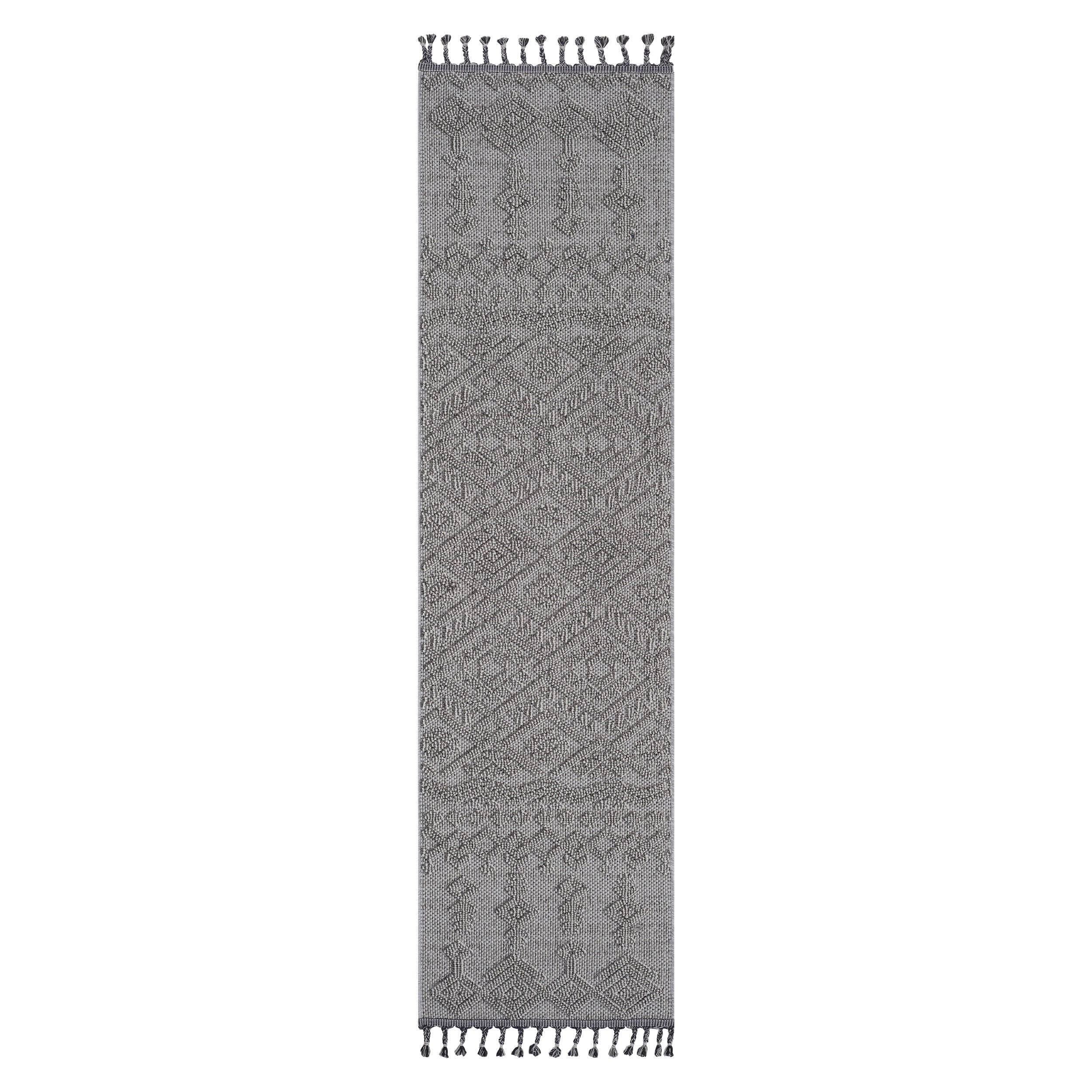 NAAR Guros Rug: 2x8 White Indoor/Outdoor