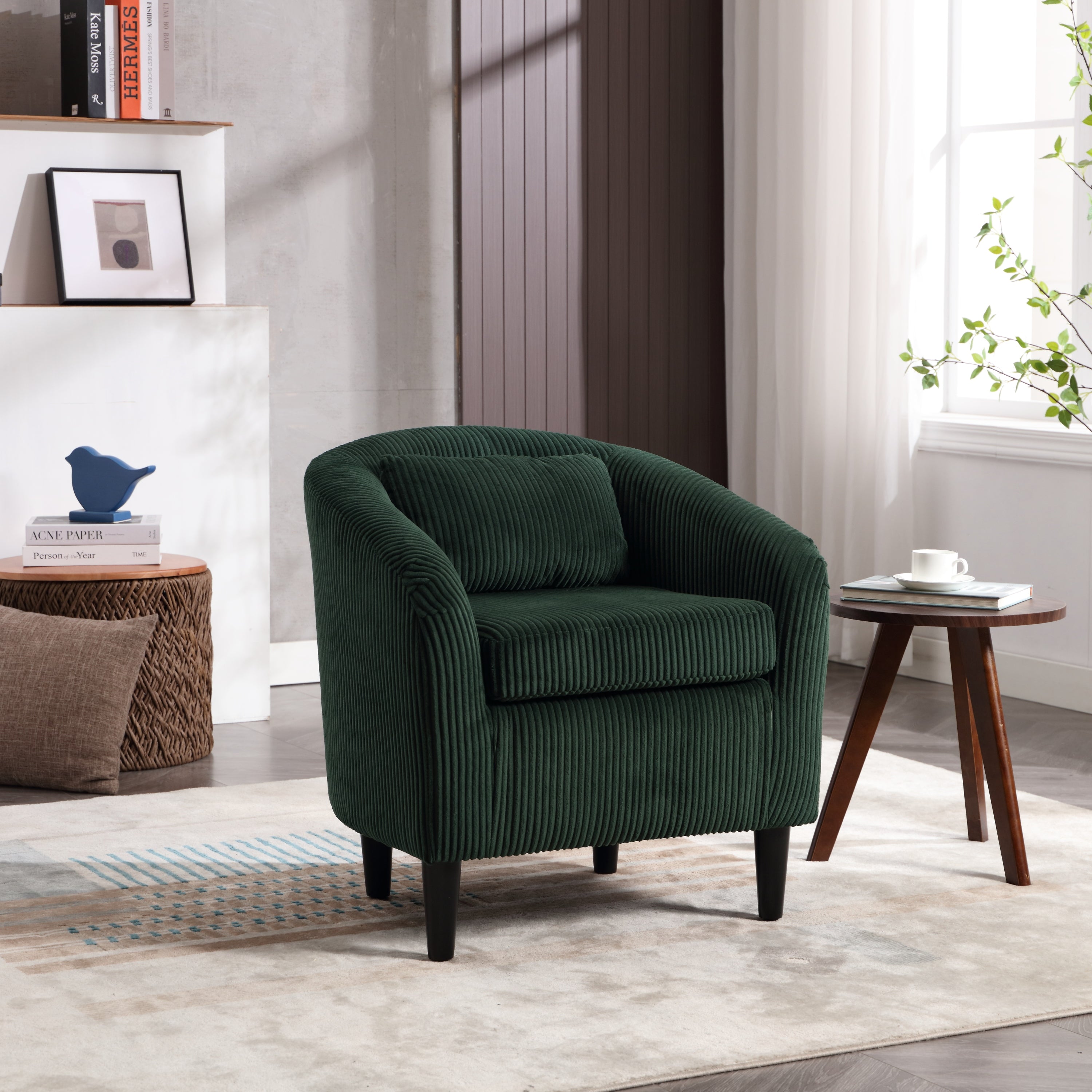 Barrel Chair: Modern Accent Chair with Cushions