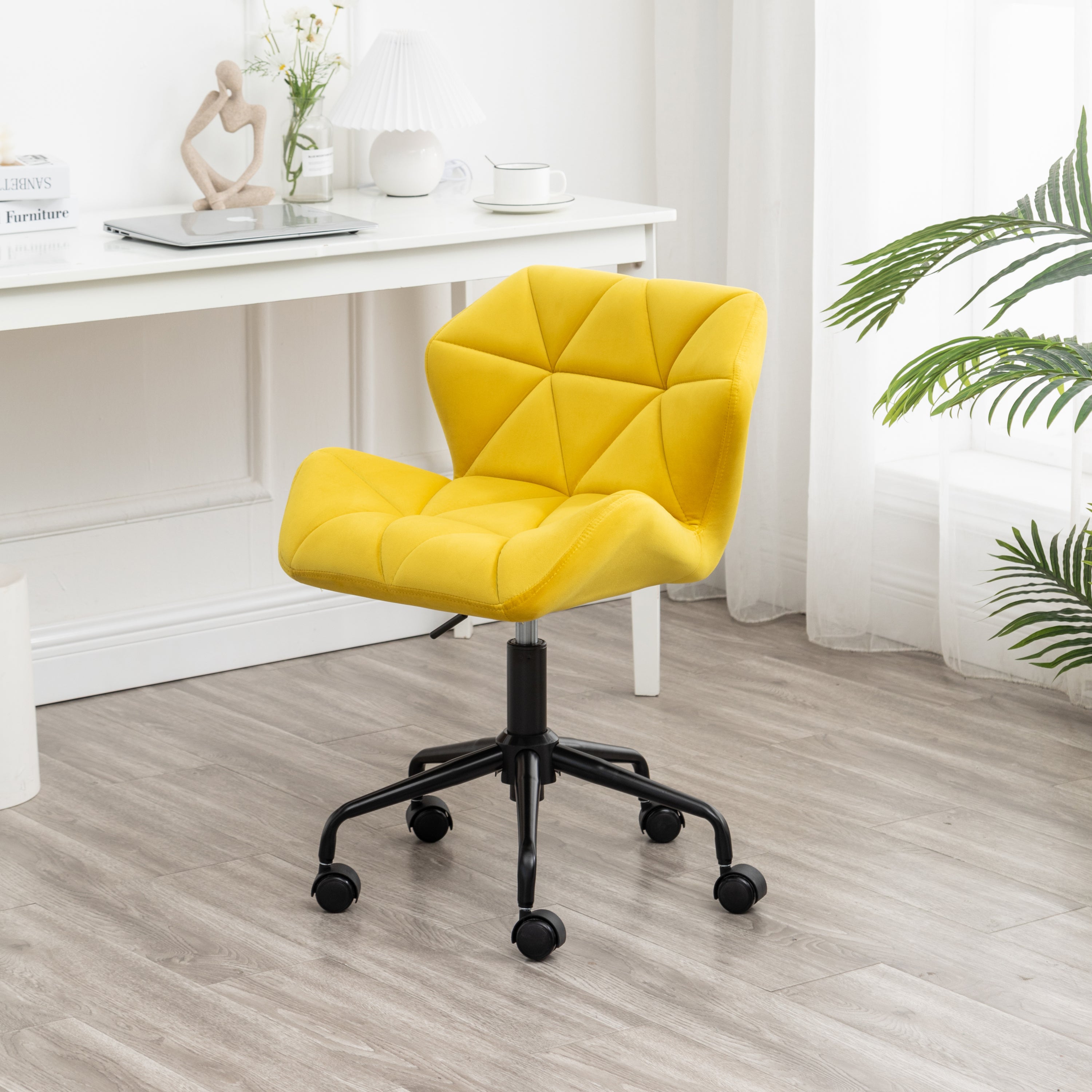 Eldon Yellow Diamond Tufted Swivel Office Chair