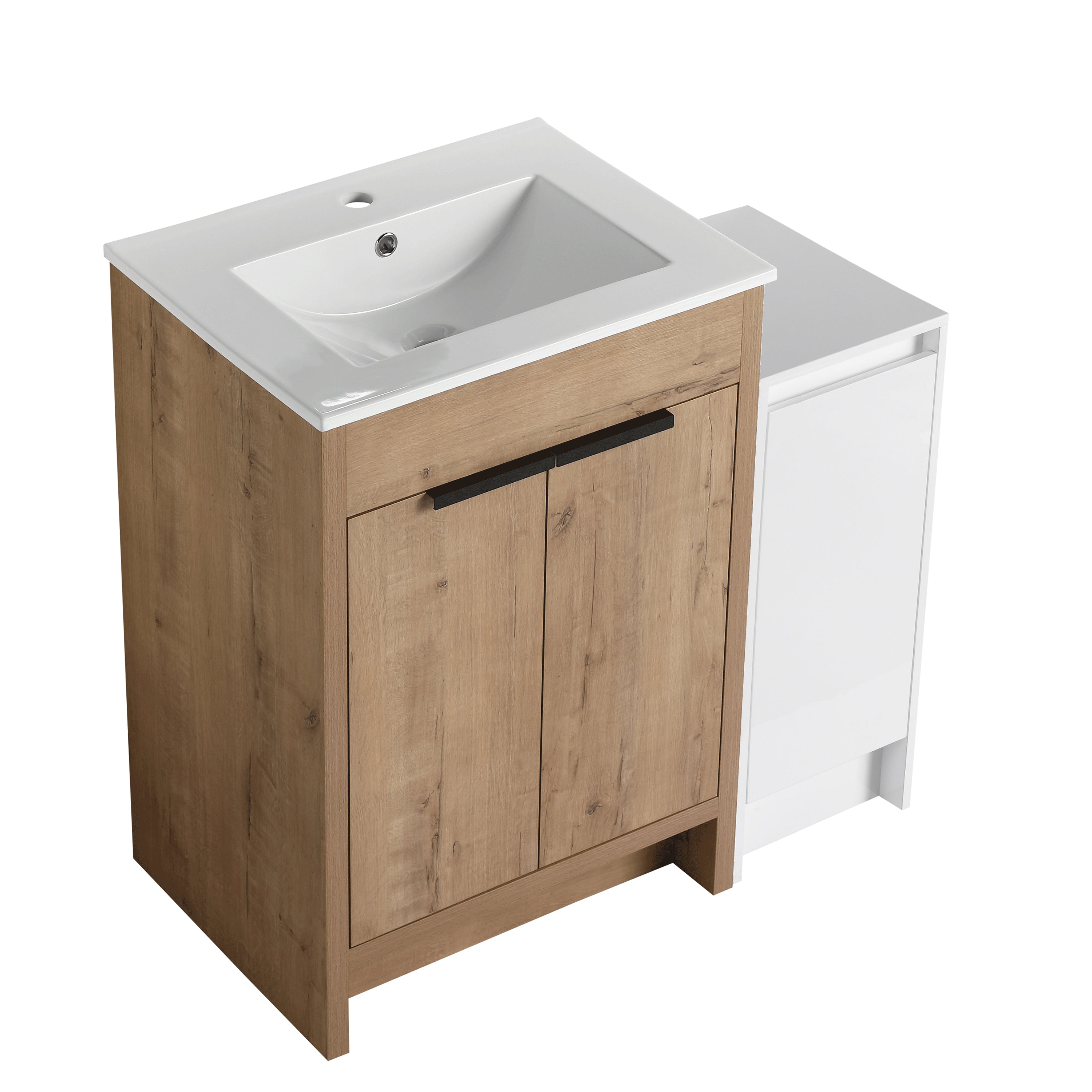 36" Bathroom Vanity: Ceramic Sink & Soft Close