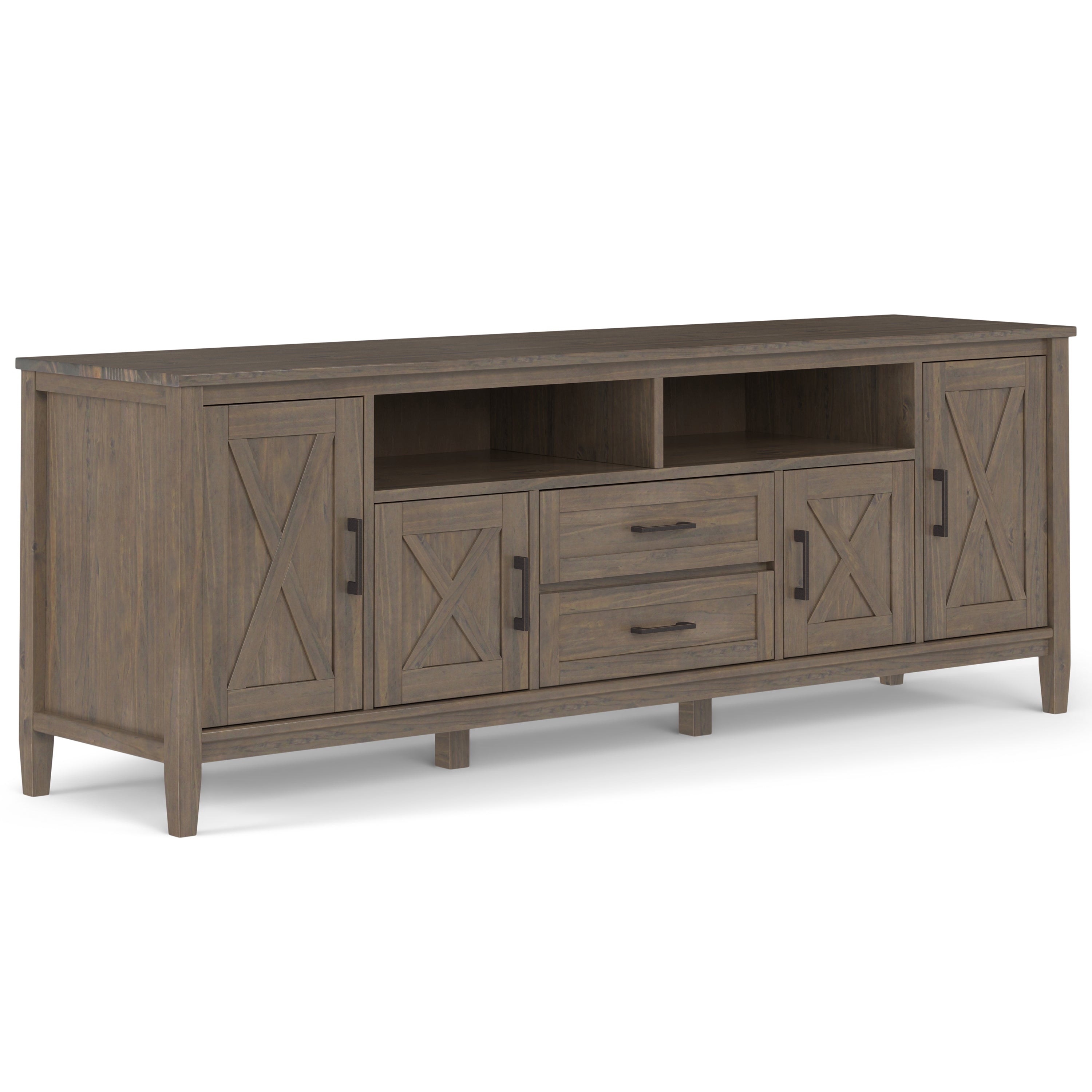 Ela 72" TV Stand - Smoky Brown Media Console