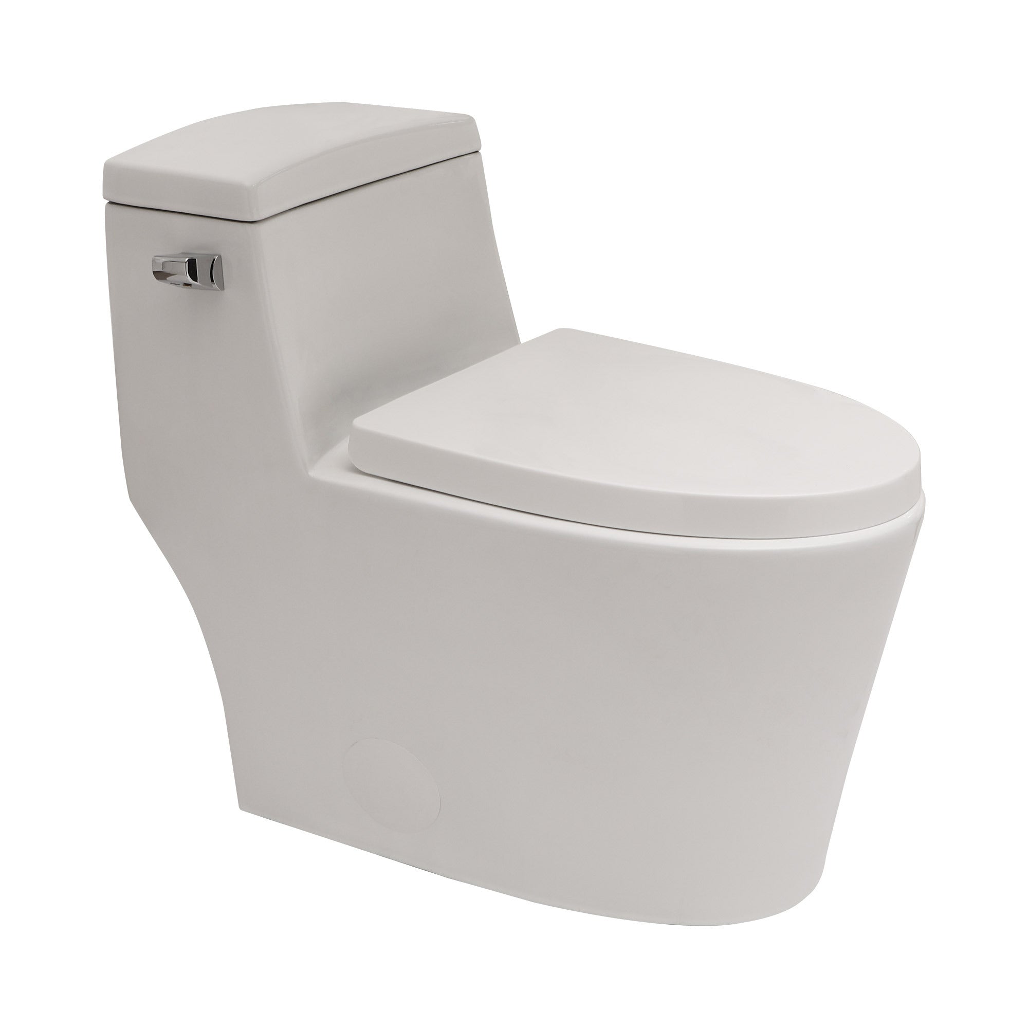 Ceramic One-Piece Toilet: Soft-Close Seat, Single Flush