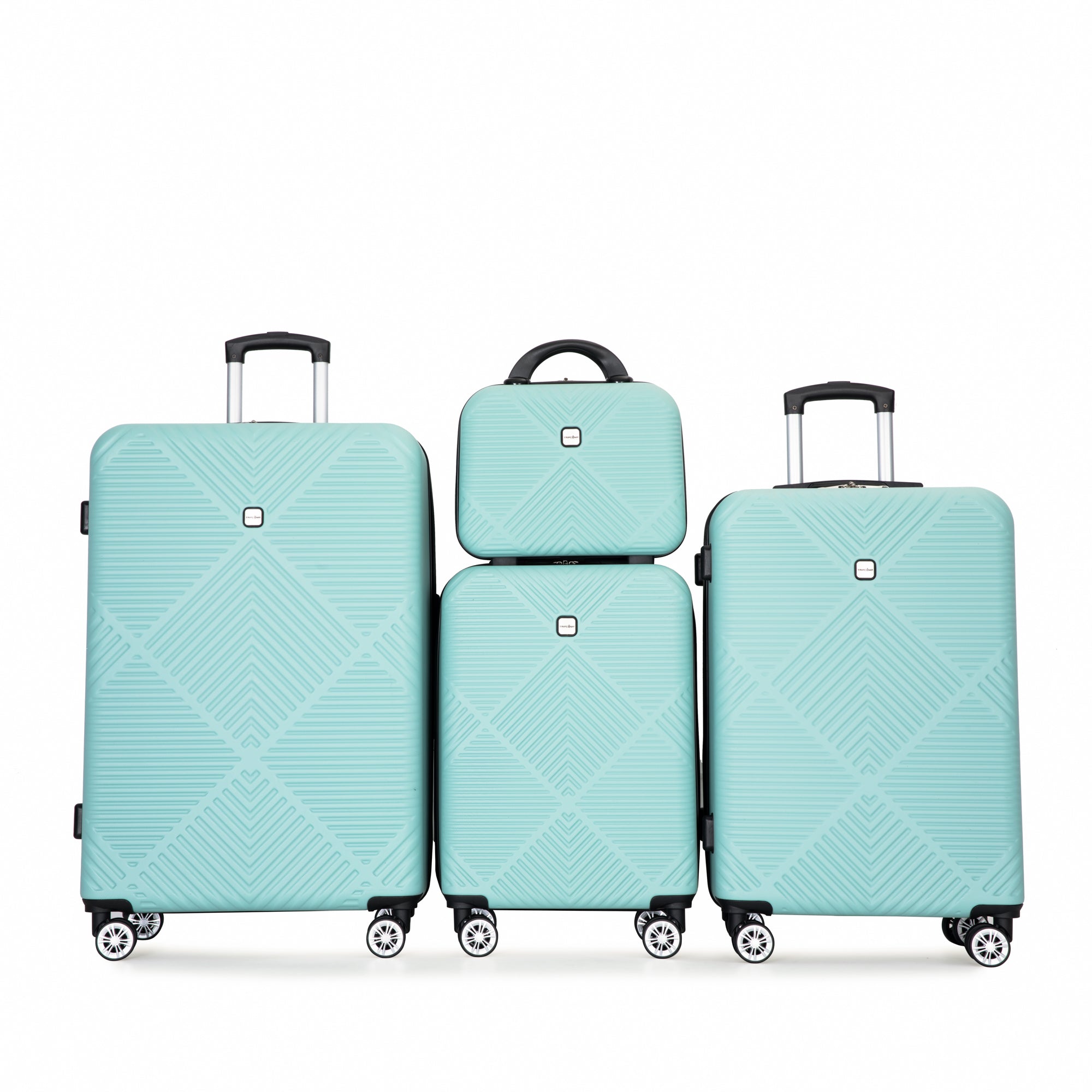 Lightweight ABS Suitcase Set (14-28") Light Blue