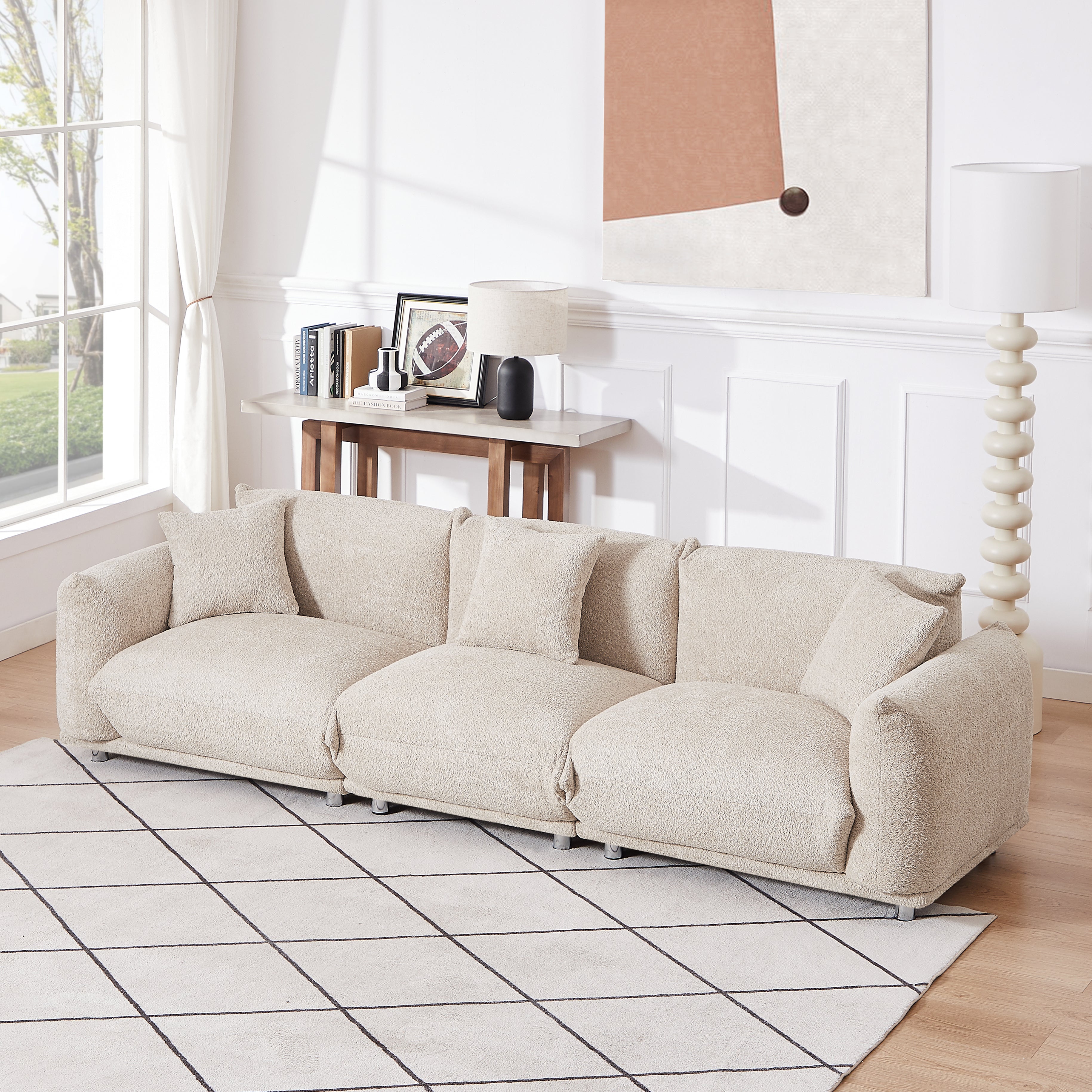 Camel Sherpa Sofa: Modular & Linear Design