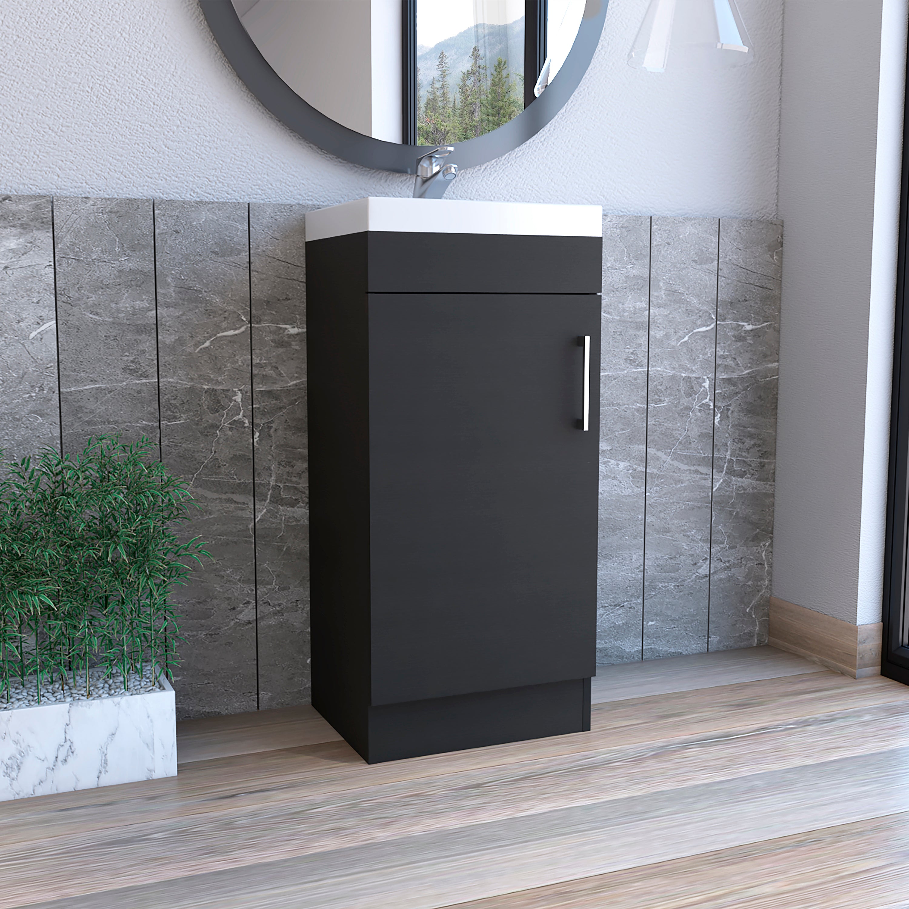 Sevilla Black Single Bathroom Vanity