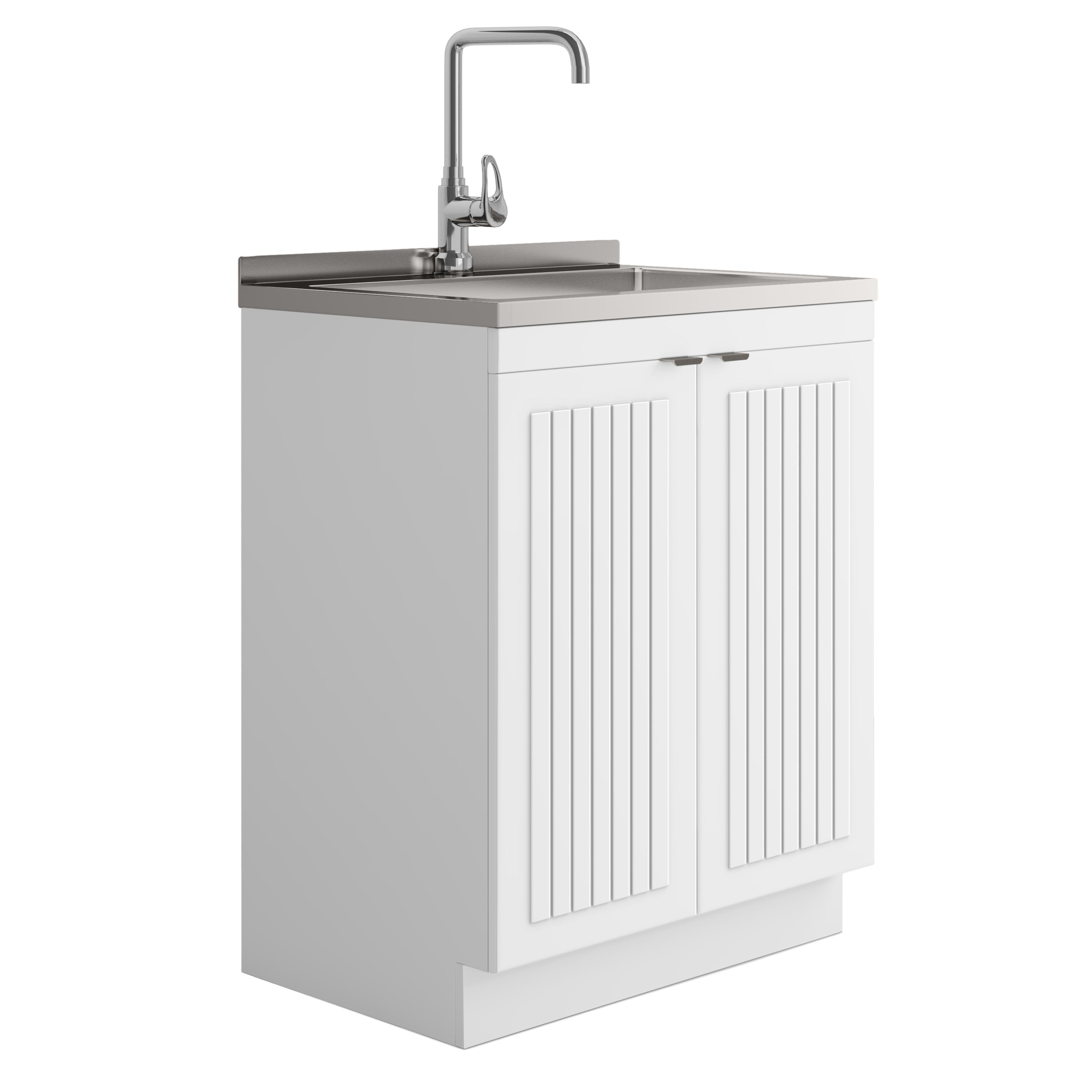 Murphy 28" White Laundry Cabinet w/ Sink & Faucet