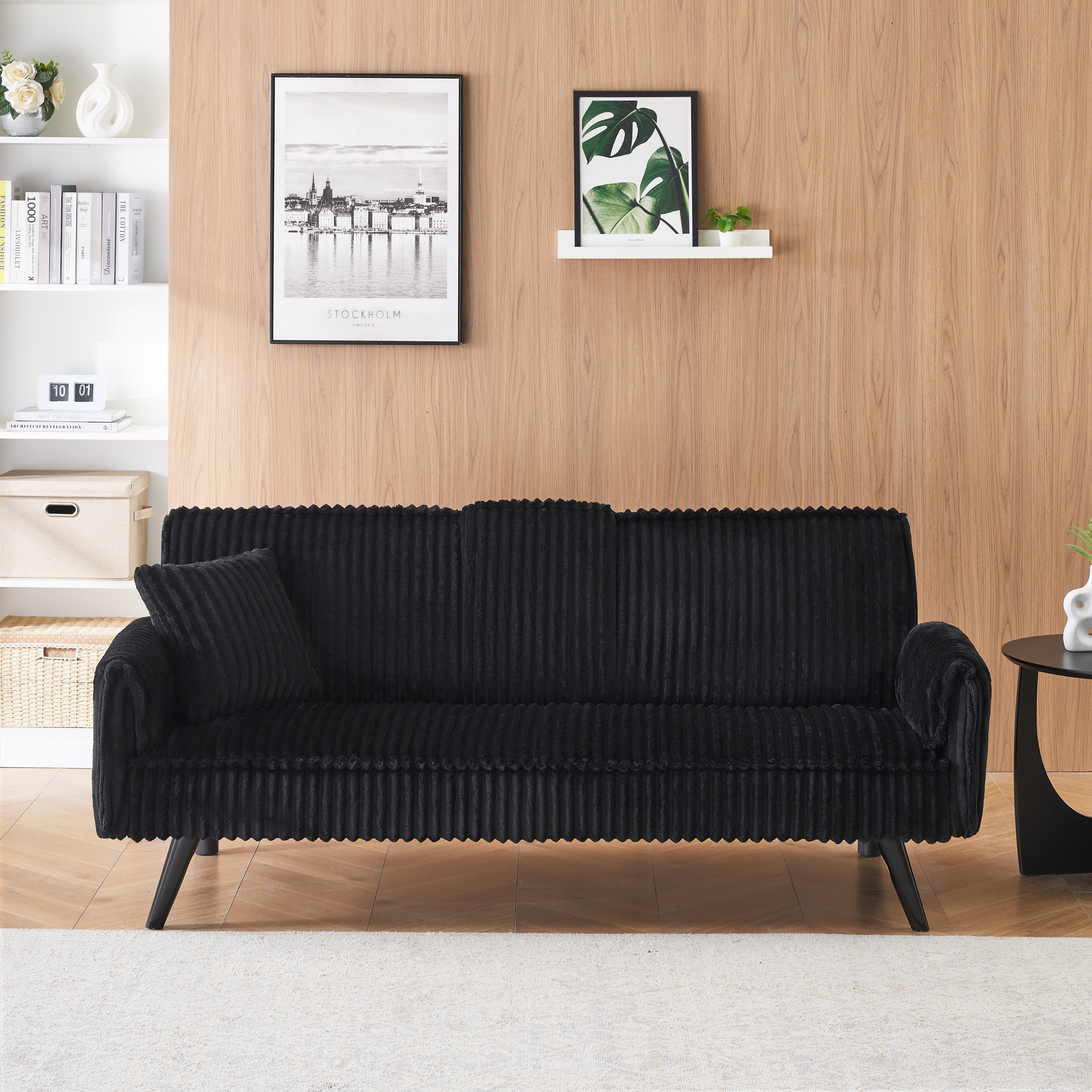 Corduroy Sofa: Minimalist Style Living Room & Bedroom