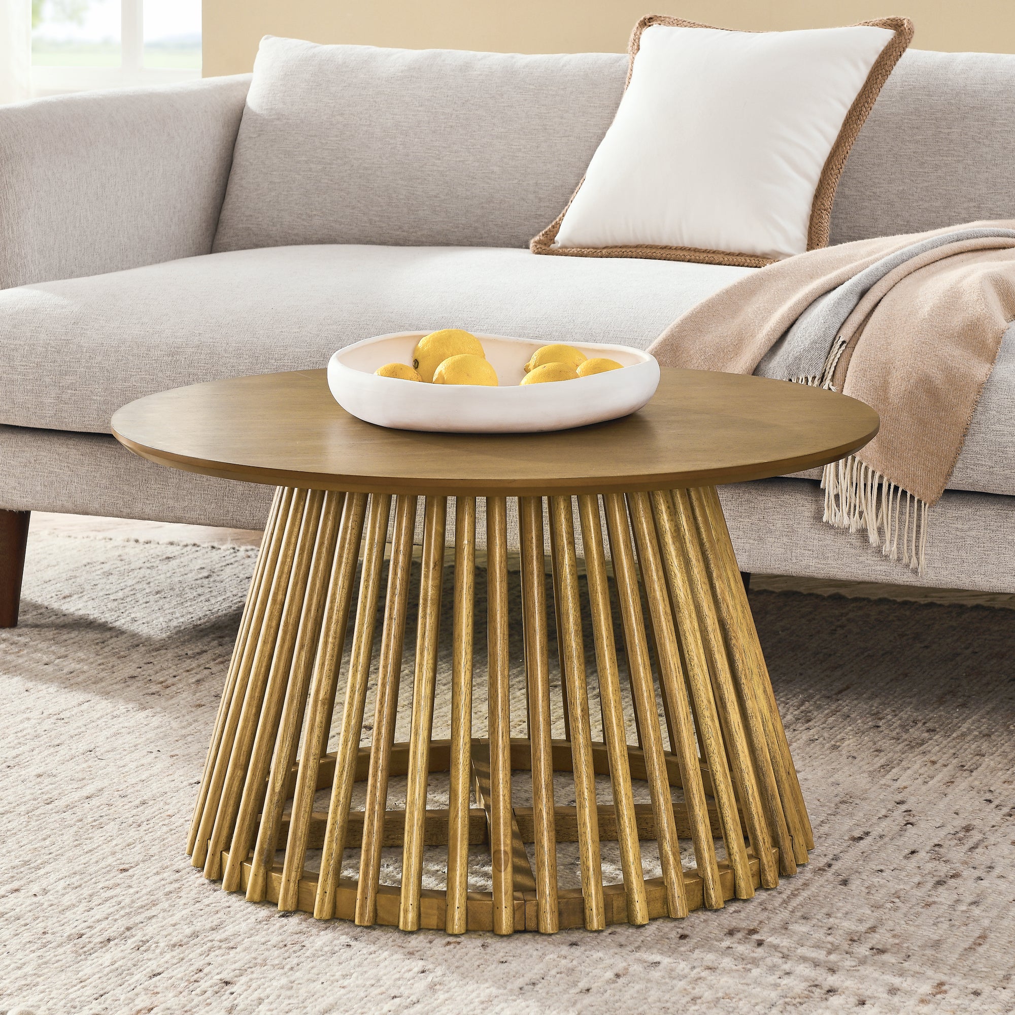 Modern Minimalist Coffee Table: Solid Wood & Nordic Style