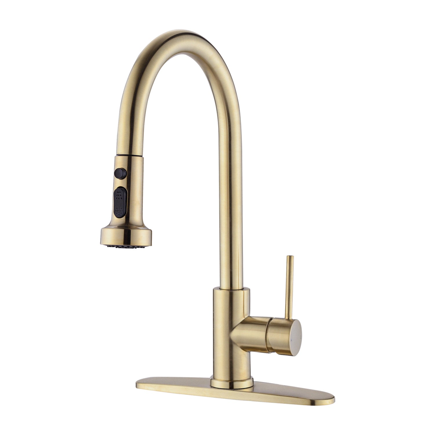 Brushed Gold Pull-Down Kitchen Faucet