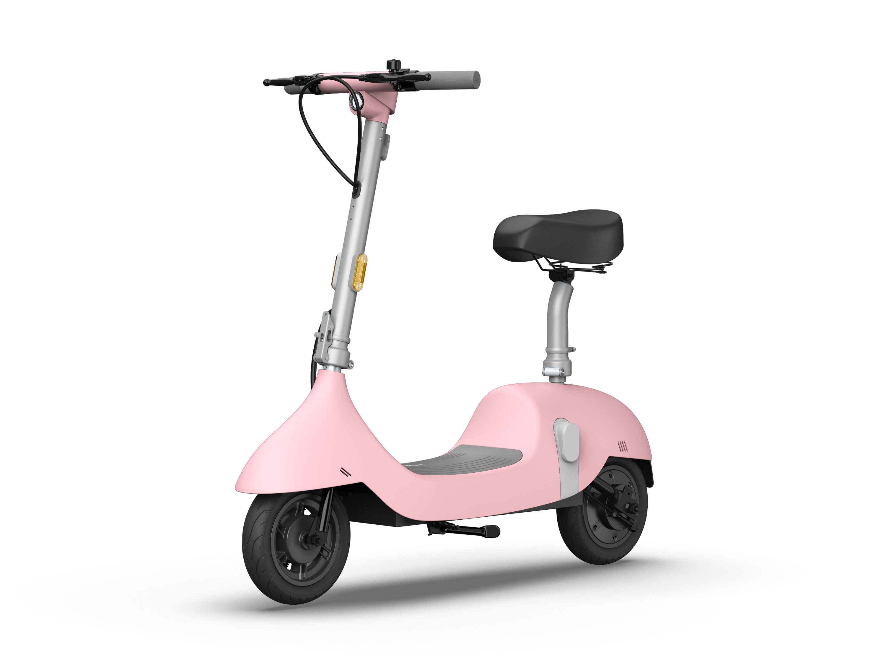 Pink Foldable Electric Scooter: 35mi Range, 15.5mph