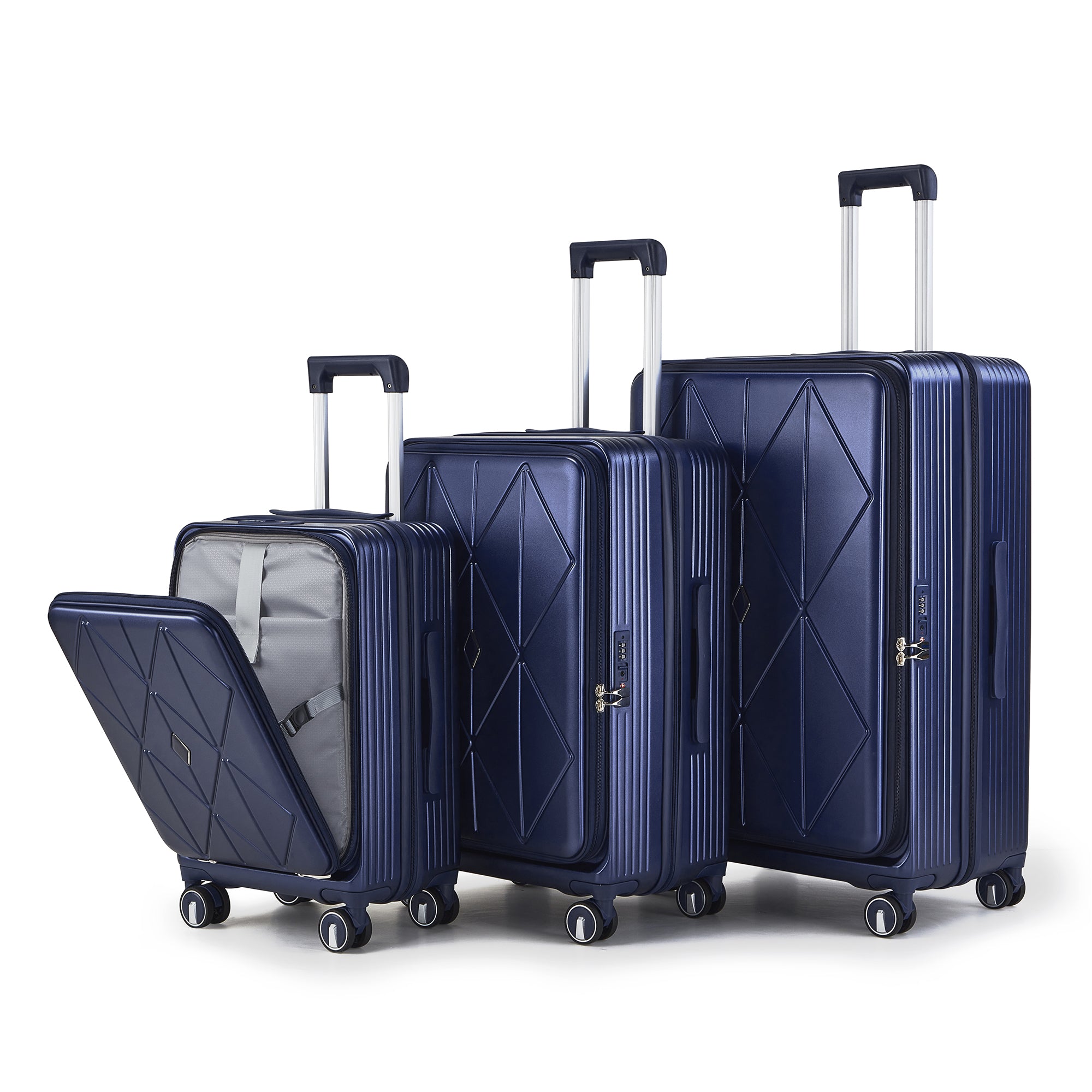 Expandable Luggage Set: 3-Piece Carry-On