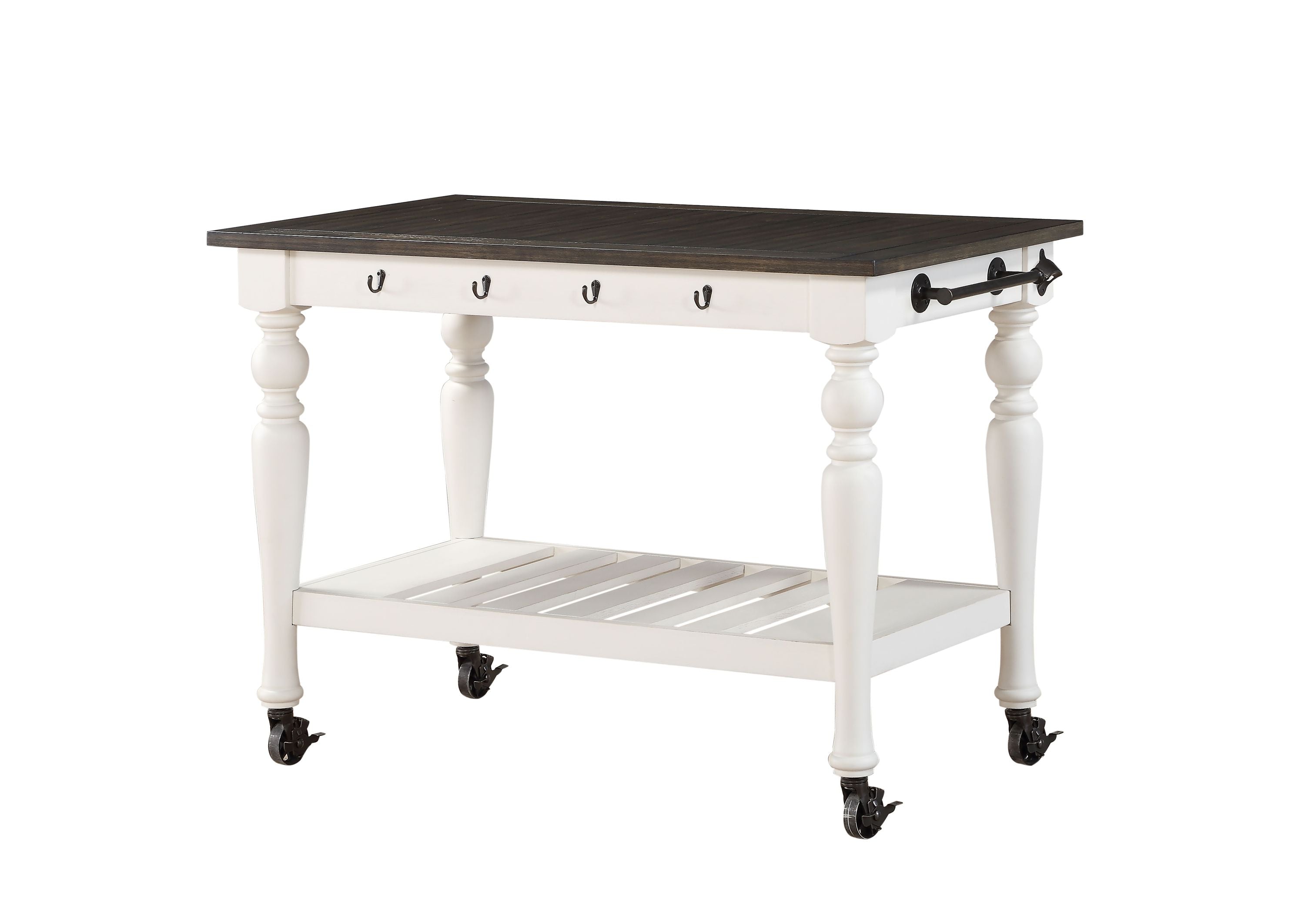 Joanna Kitchen Cart - Two-Tone Rolling Island