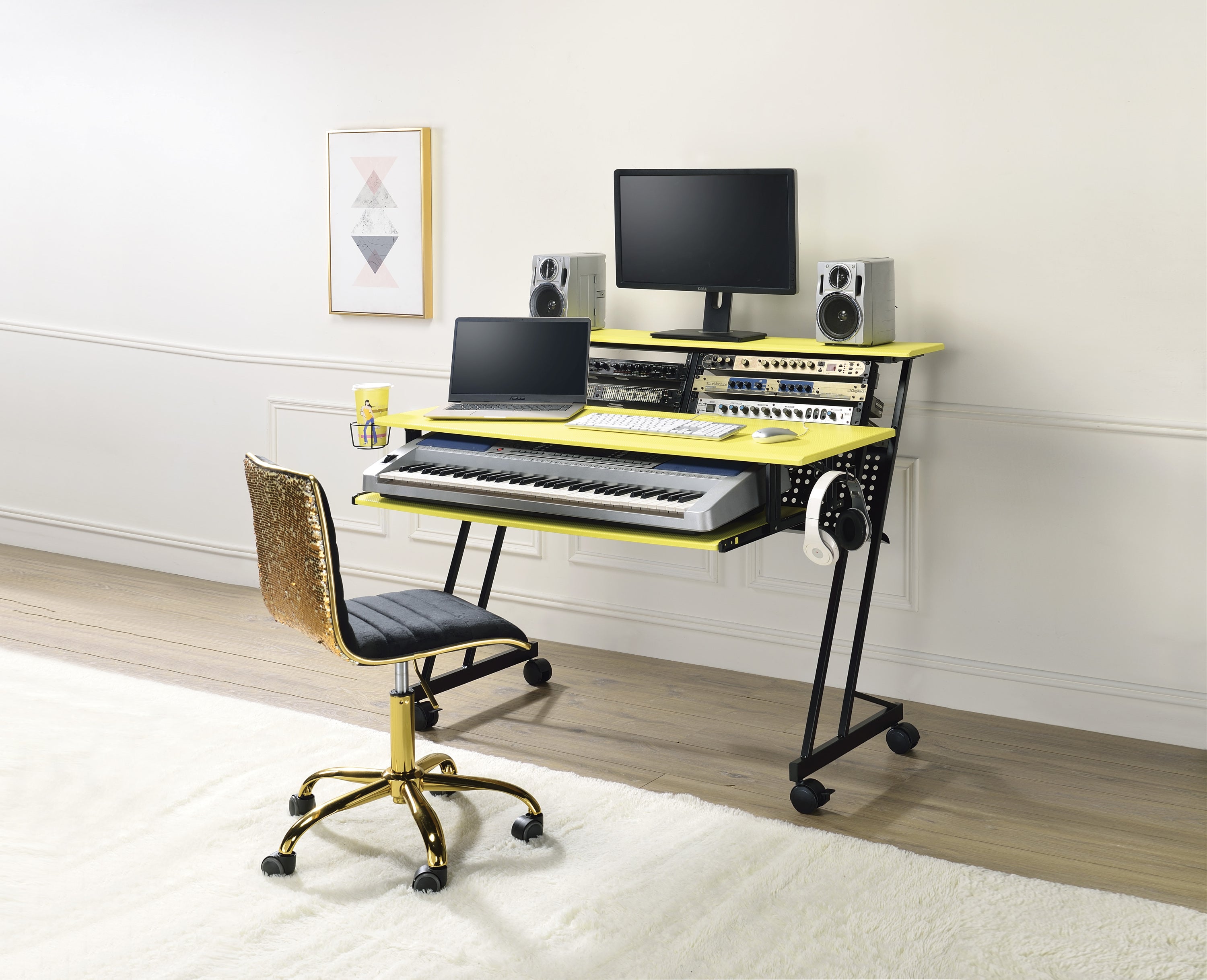 Suitor Yellow & Black Studio Recording Desk
