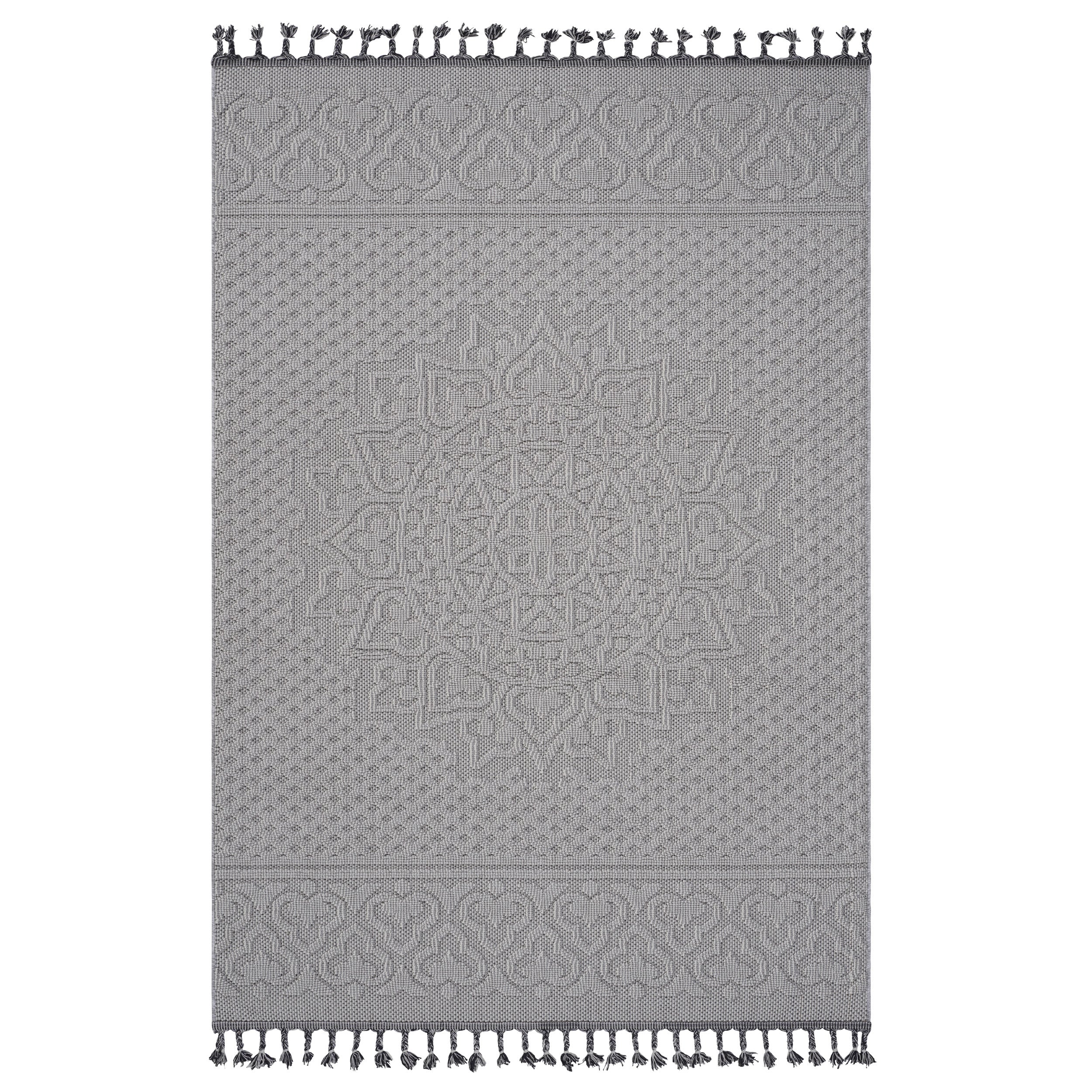 NAAR Guros Rug: 6x9 White/Ivory Medallion