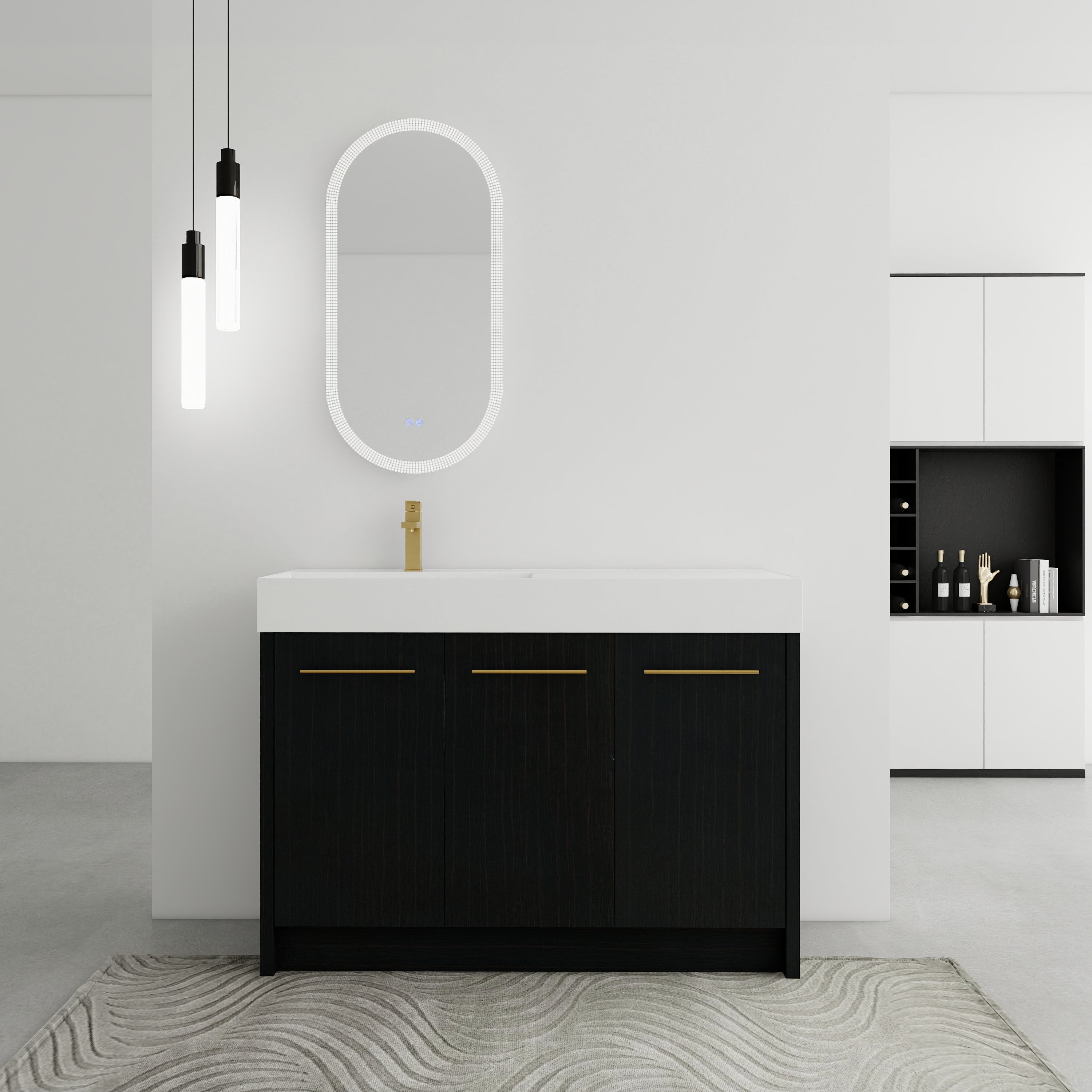48" Freestanding Bathroom Vanity w/ Resin Sink