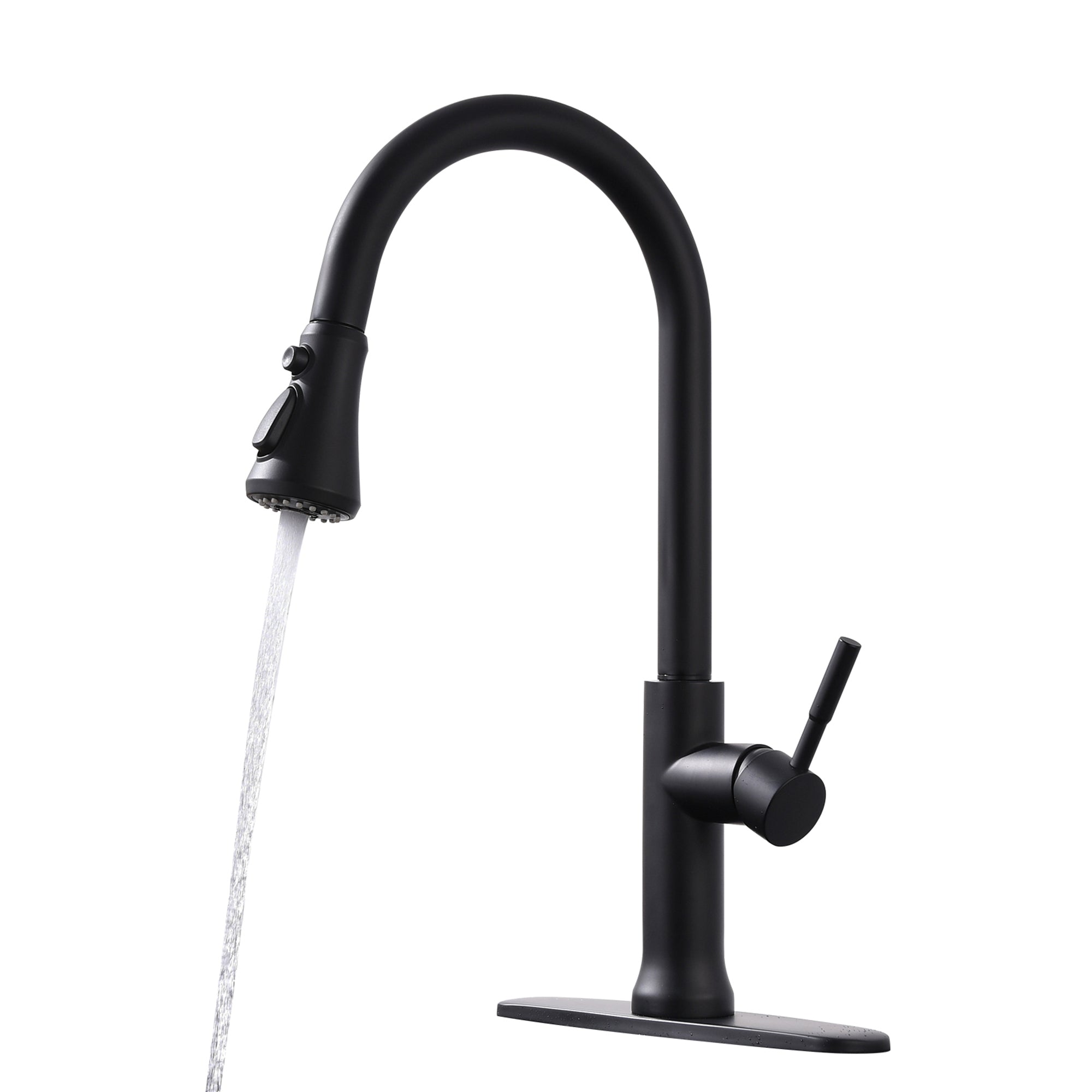 Touchless Kitchen Faucet: Matte Black Pull-Down Sprayer