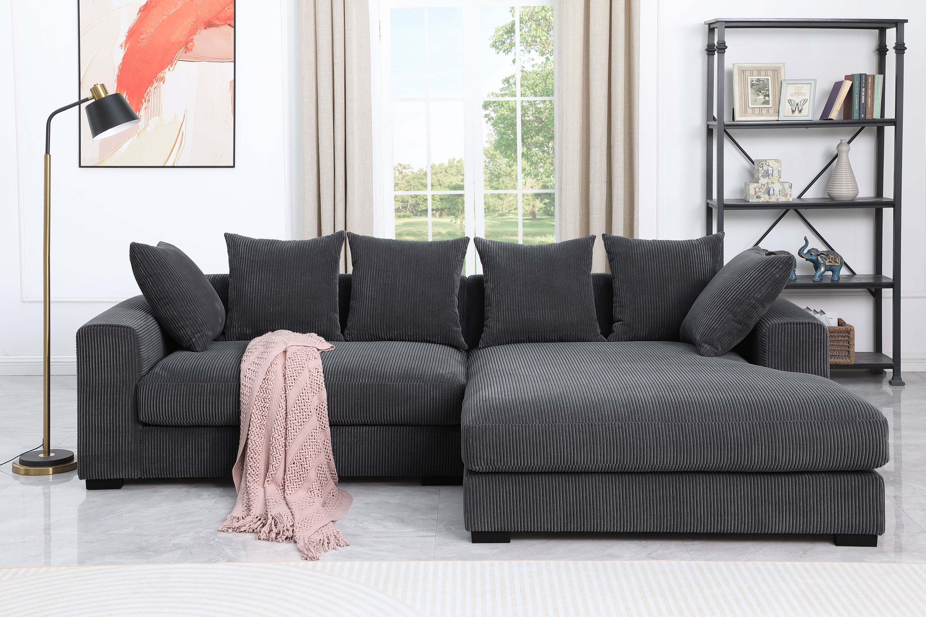 Naomi 3-Piece Upholstered Sectional Sofa