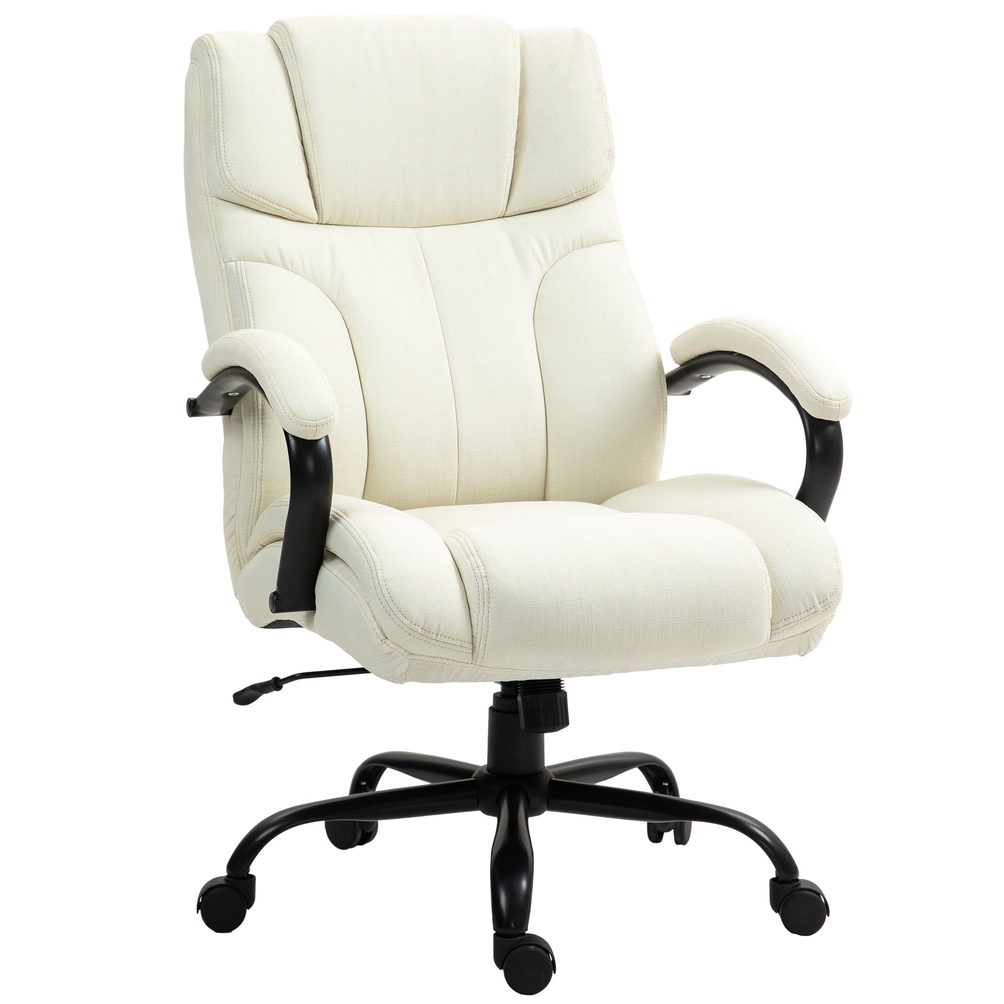Big & Tall Office Chair, 500lbs, Cream White