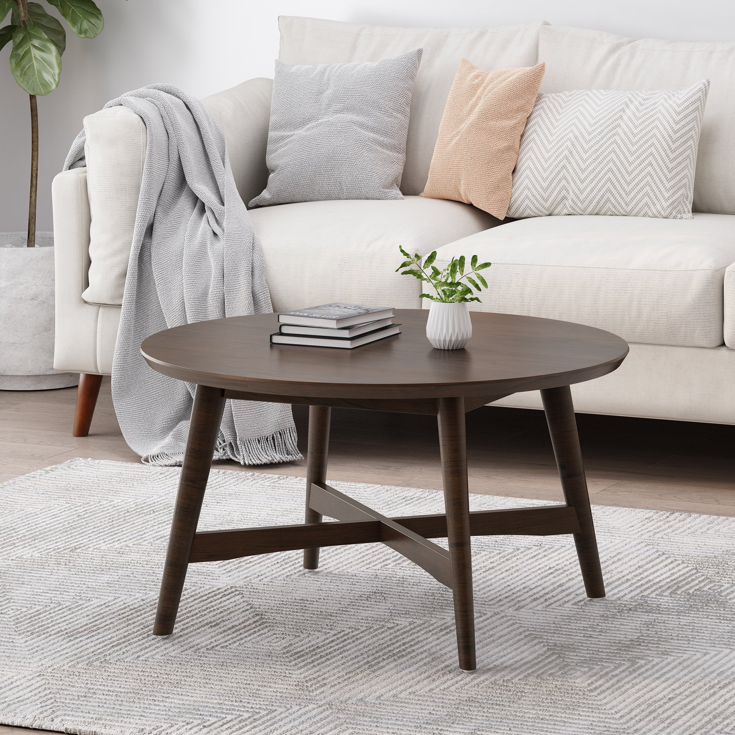 Rustic Wood Coffee Table | Solid Pine Living Room Centerpiece