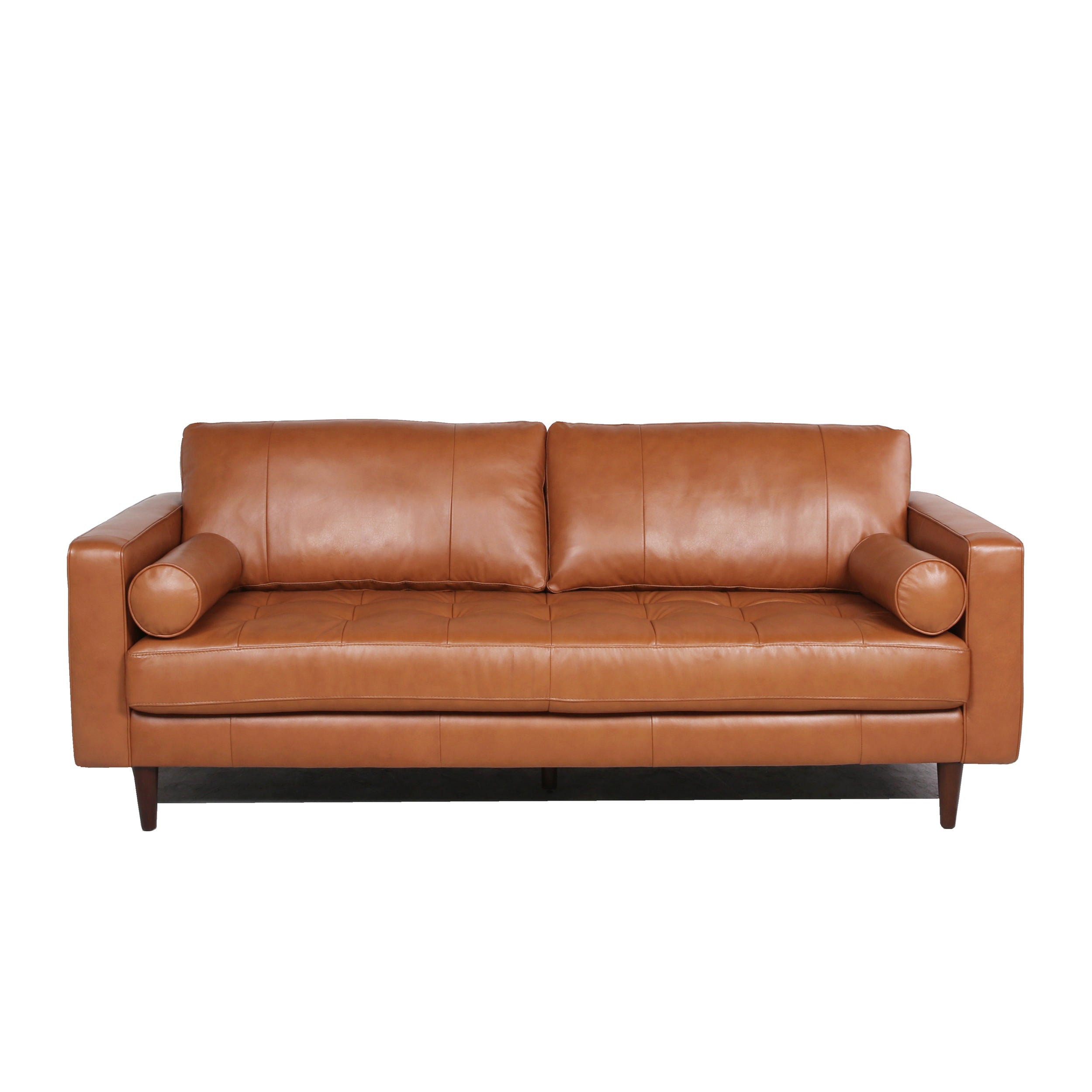 Mid-Century Tufted Leather Sofa: Shop Now