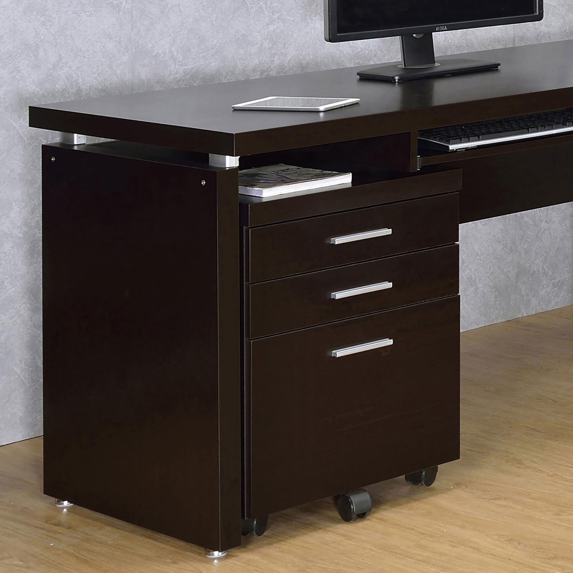 Cappuccino 3-Drawer File Cabinet: Buy Now