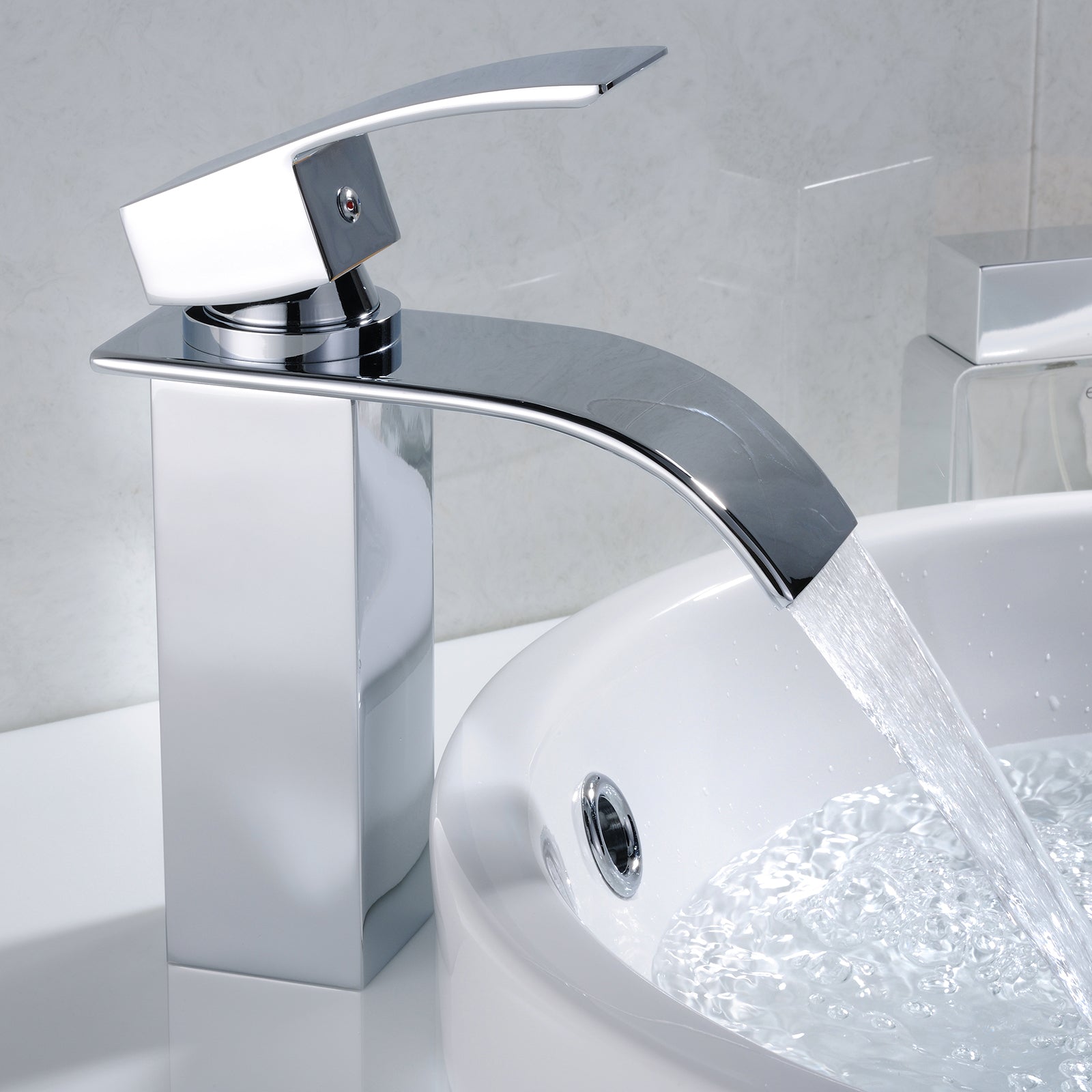 Modern Chrome Bathroom Faucet: Single Handle