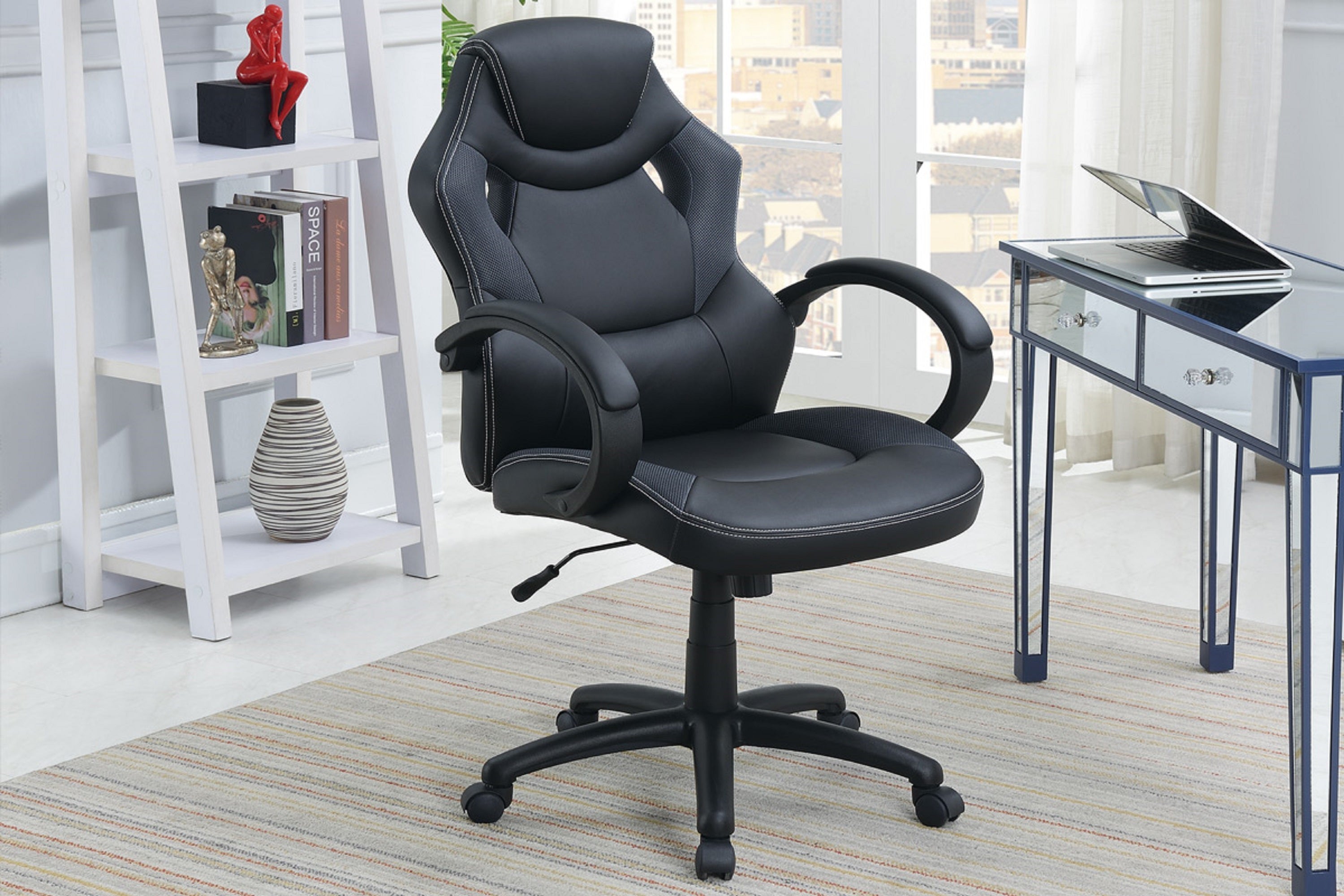 Ergonomic Office Chair, Cushioned Comfort, Black