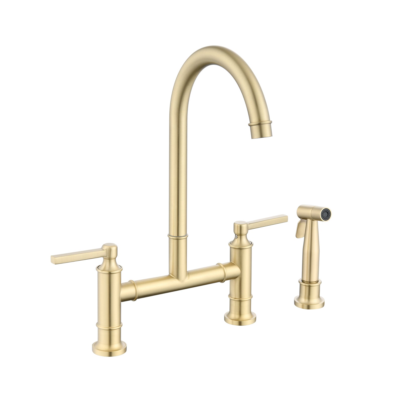 Double Handle Kitchen Faucet w/Side Spray