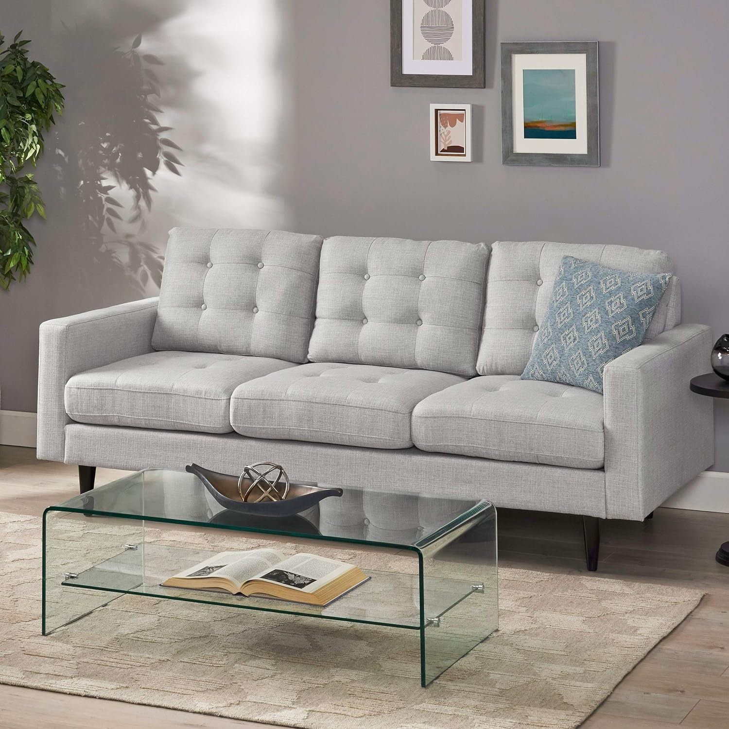 Jenny Tufted Sofa: Modern 3-Seater Comfort