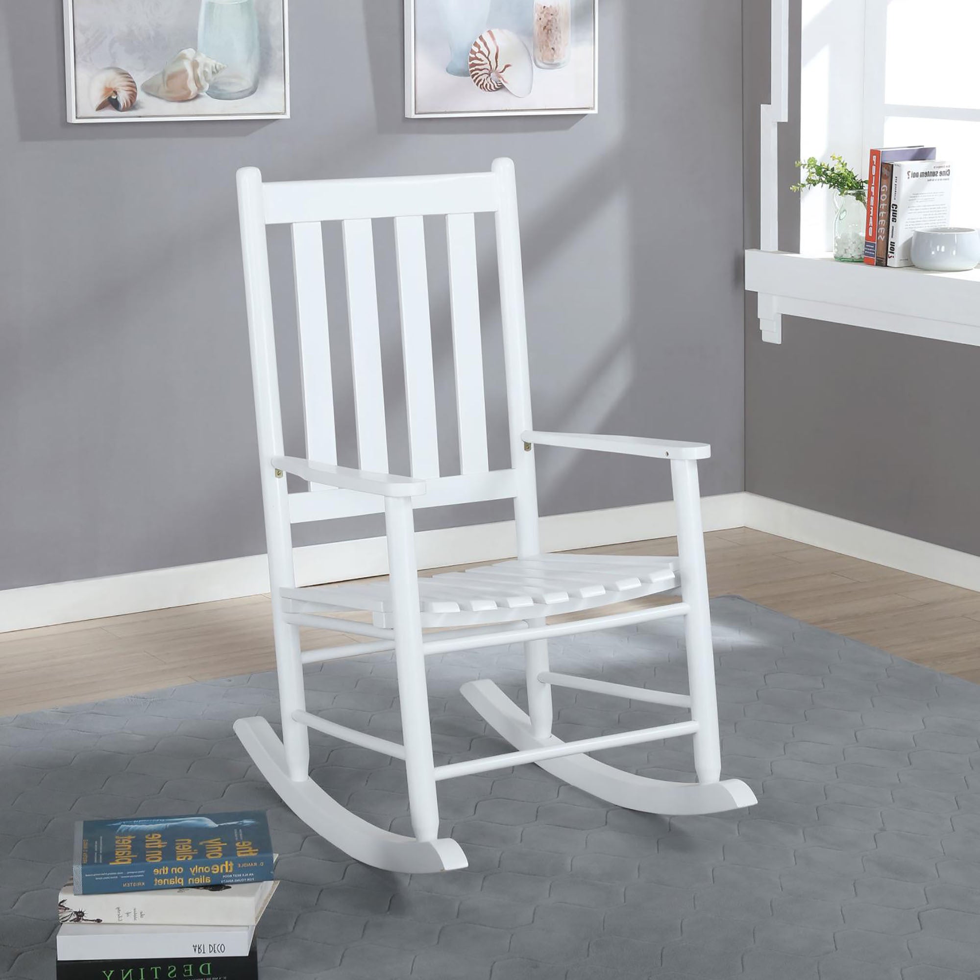 White Slat Back Rocking Chair: Relax in Style