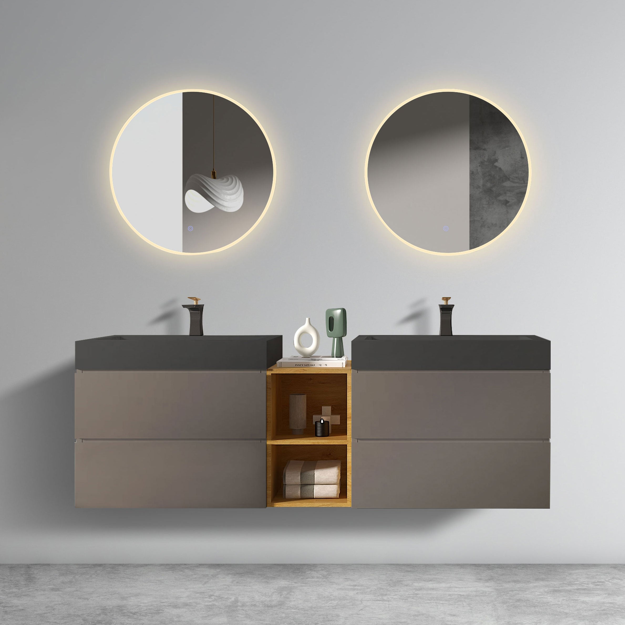Alice 72" Gray Double Sink Vanity