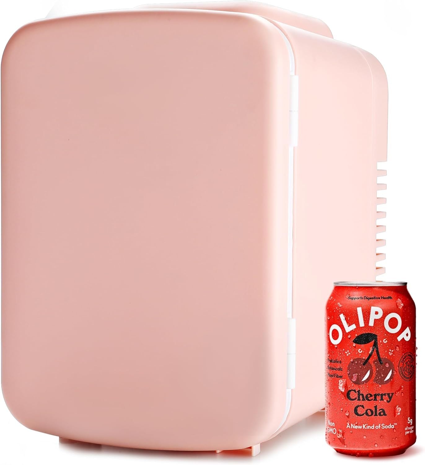 Pink Mini Fridge: 4L/6 Can Cooler & Warmer