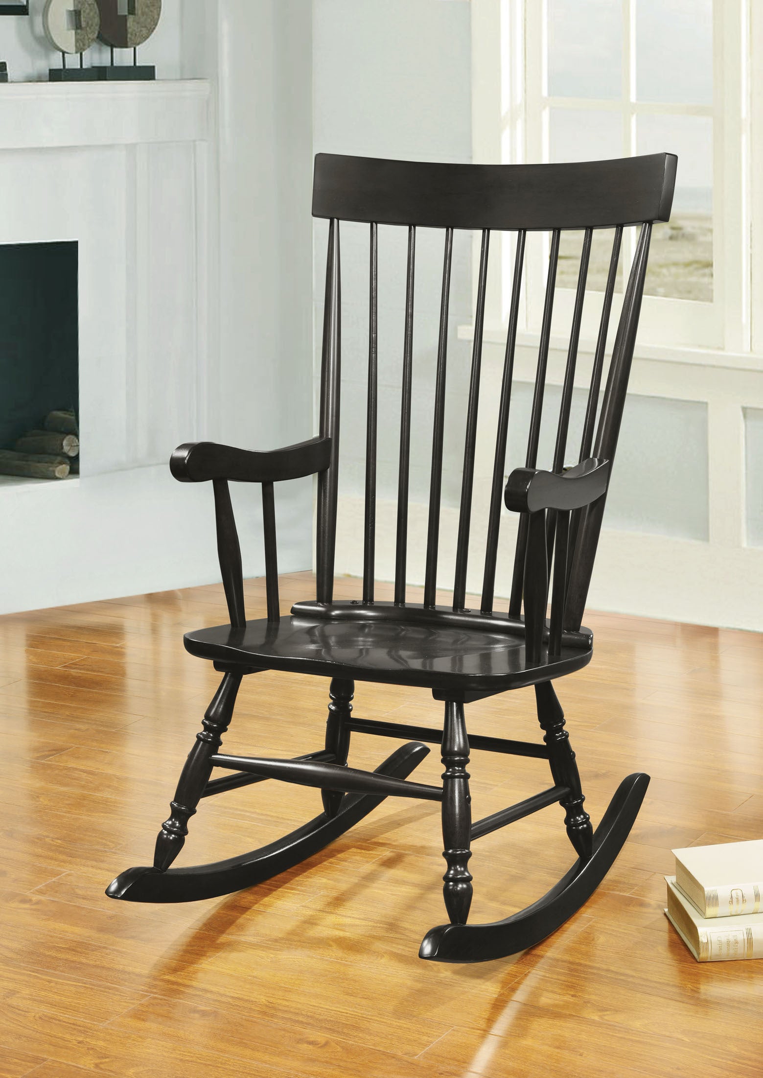 Arlo Black Rocking Chair: Comfort & Style