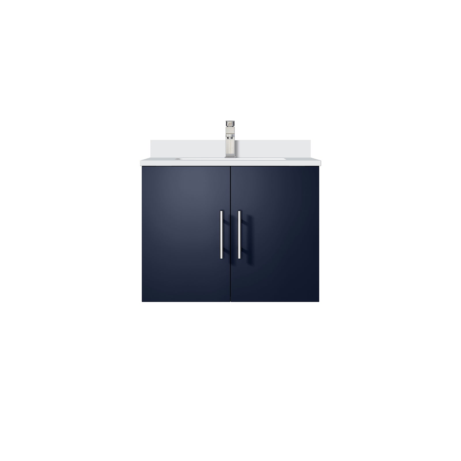 Navy Blue 24" Bath Vanity: Marble Top & Faucet