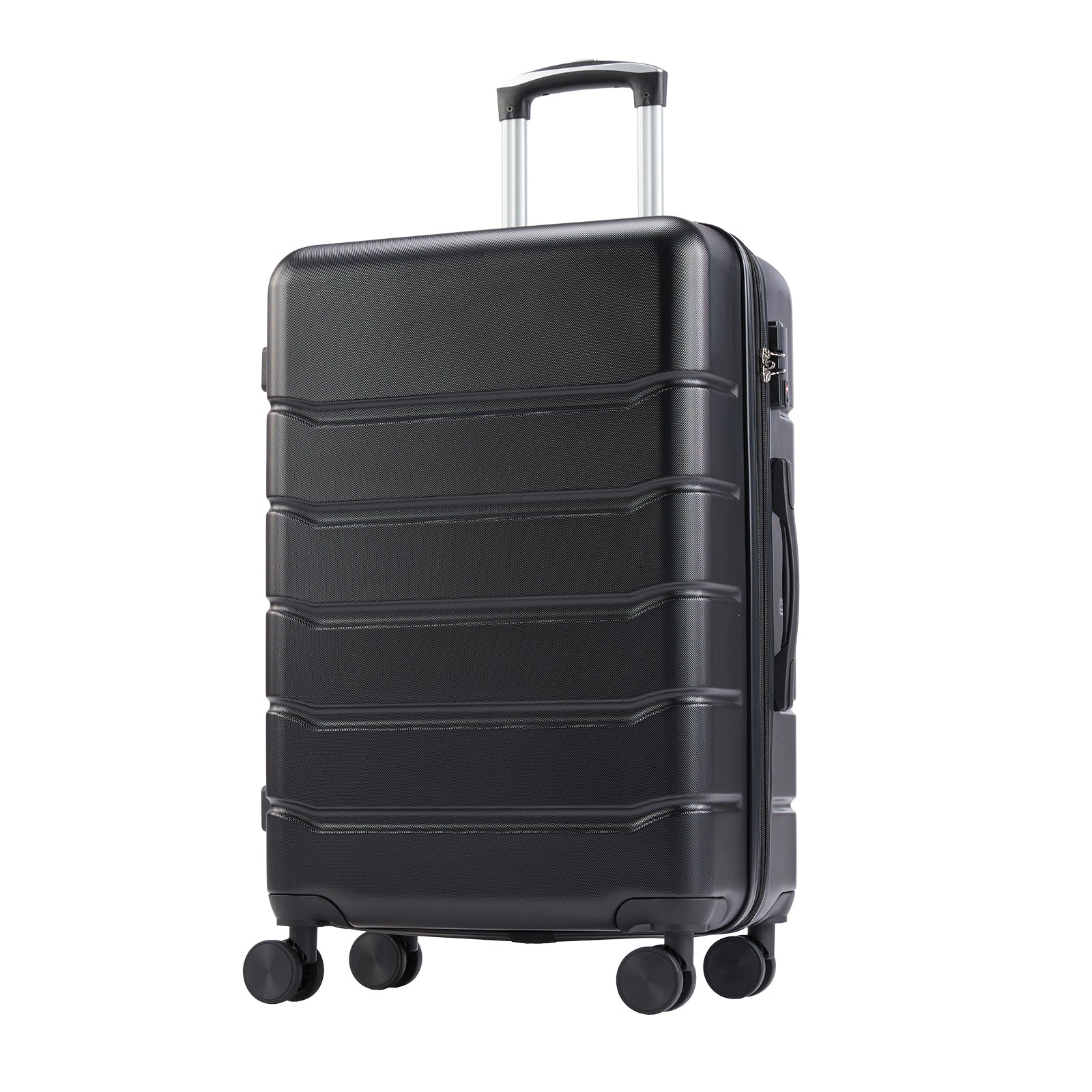 24" Black Hardside Spinner Suitcase w/TSA Lock