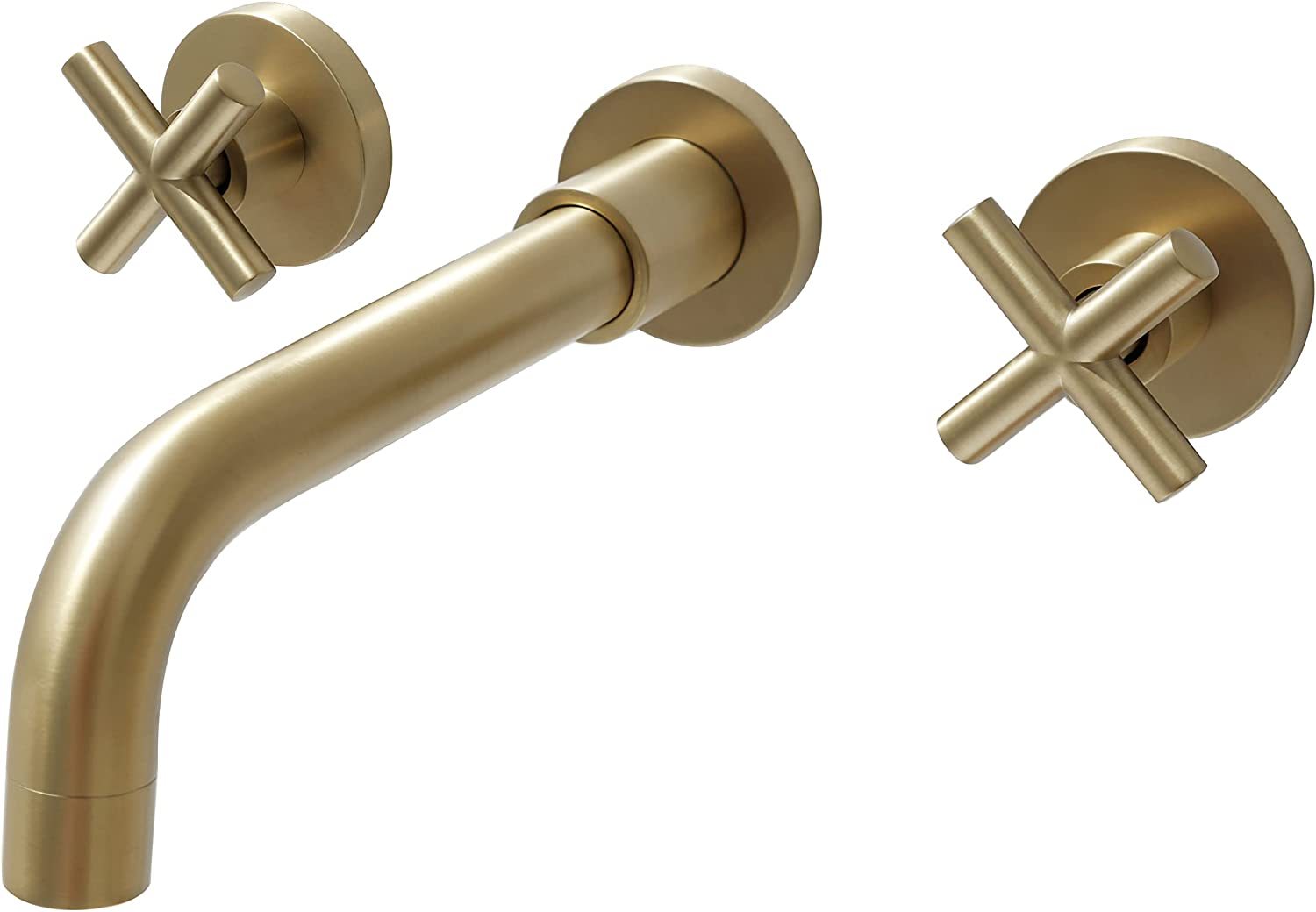 Brushed Gold Double Handle Bathroom Faucet