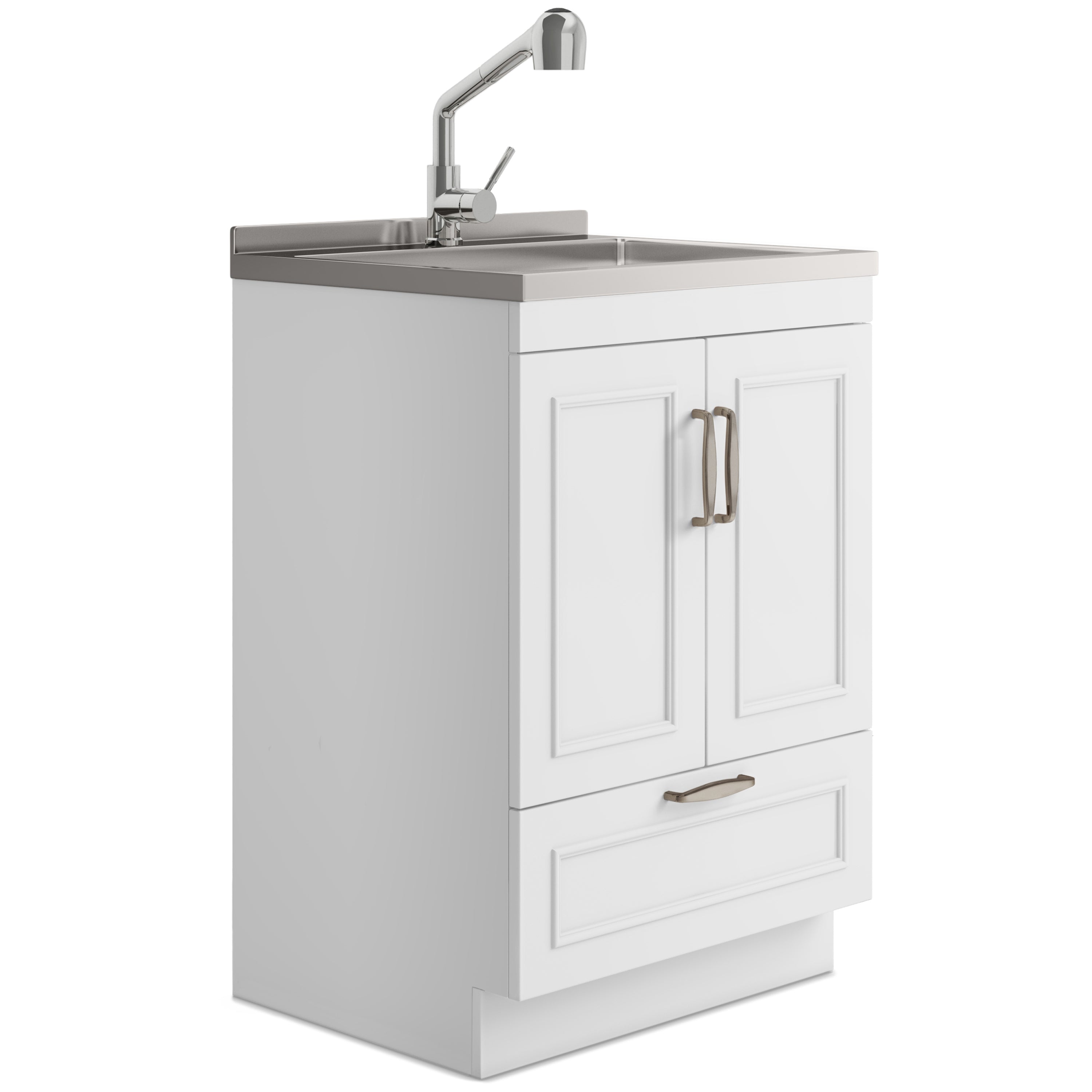 Cardinal 24" White Laundry Cabinet w/ Sink