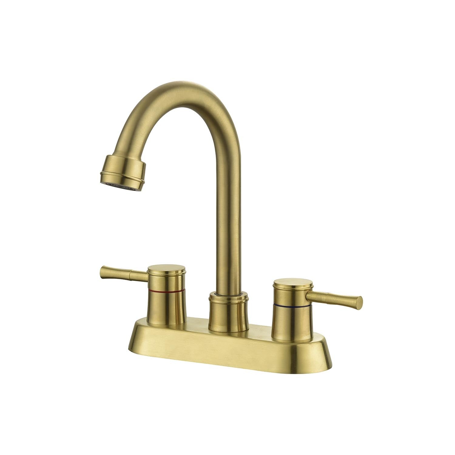 2-Handle Bathroom Faucet: Copper Pop-Up Drain
