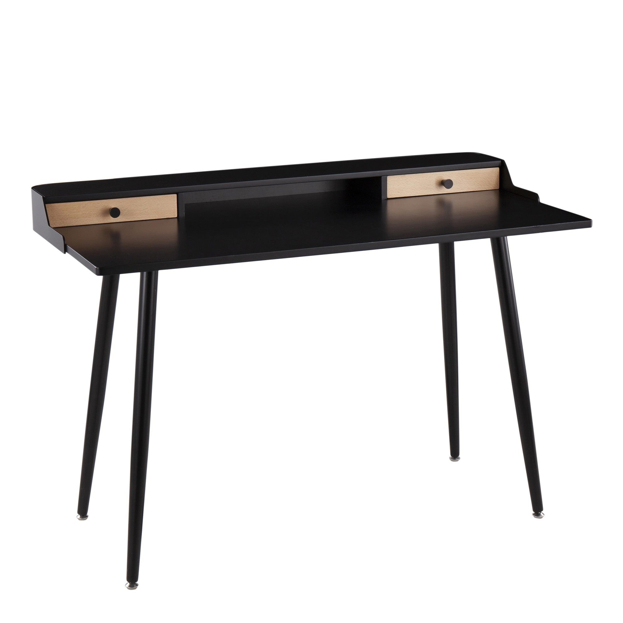 Harvey Black Steel & Wood Desk | Modern Home Office Desk