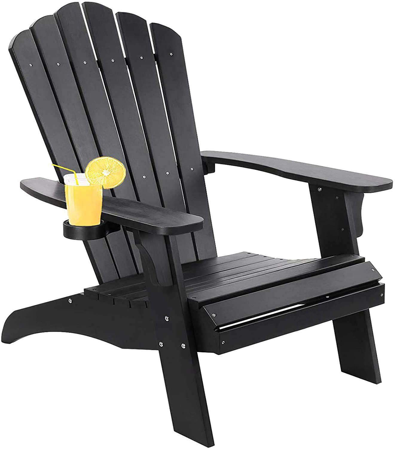 Black Polystyrene Adirondack Chair