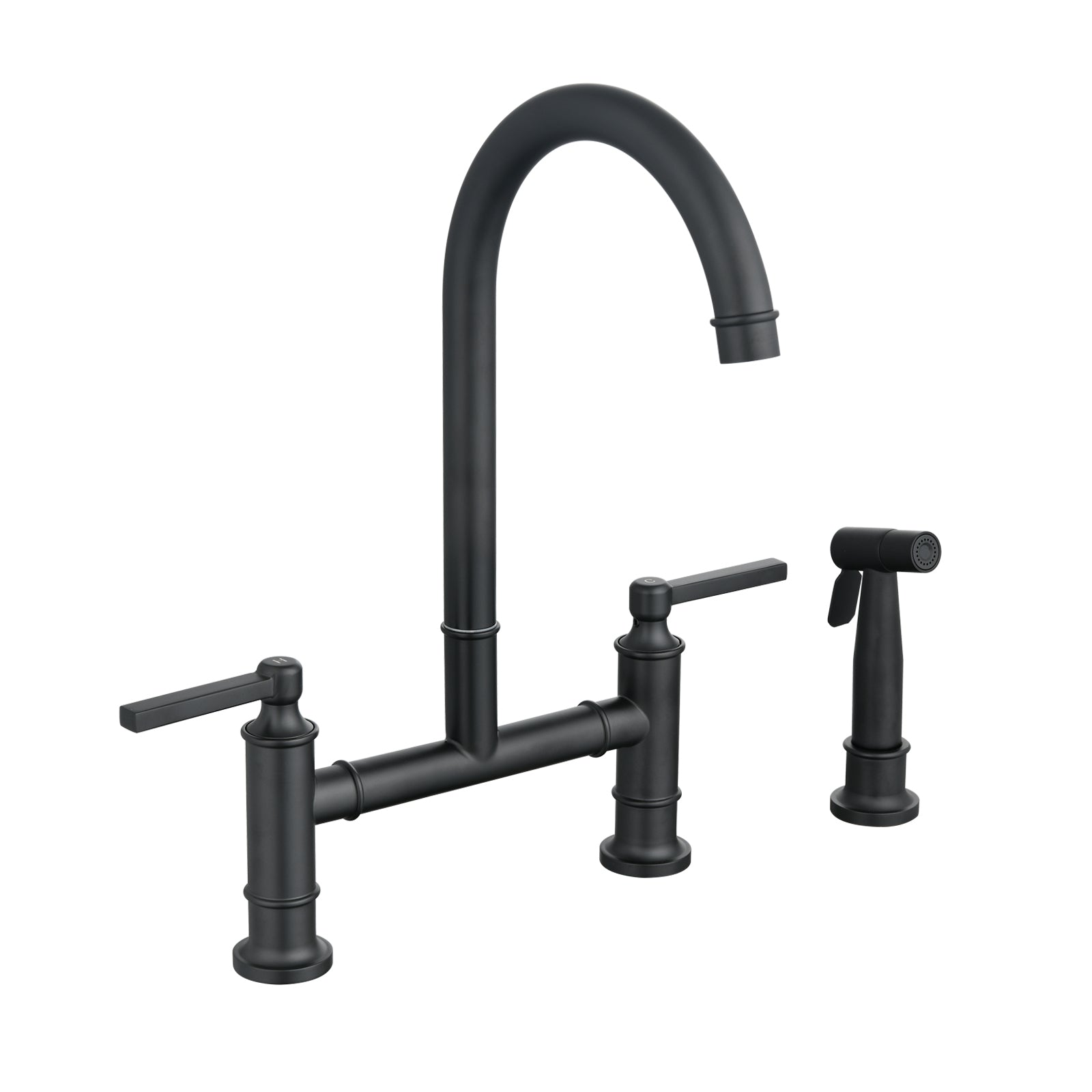 Double Handle Kitchen Faucet w/Side Spray