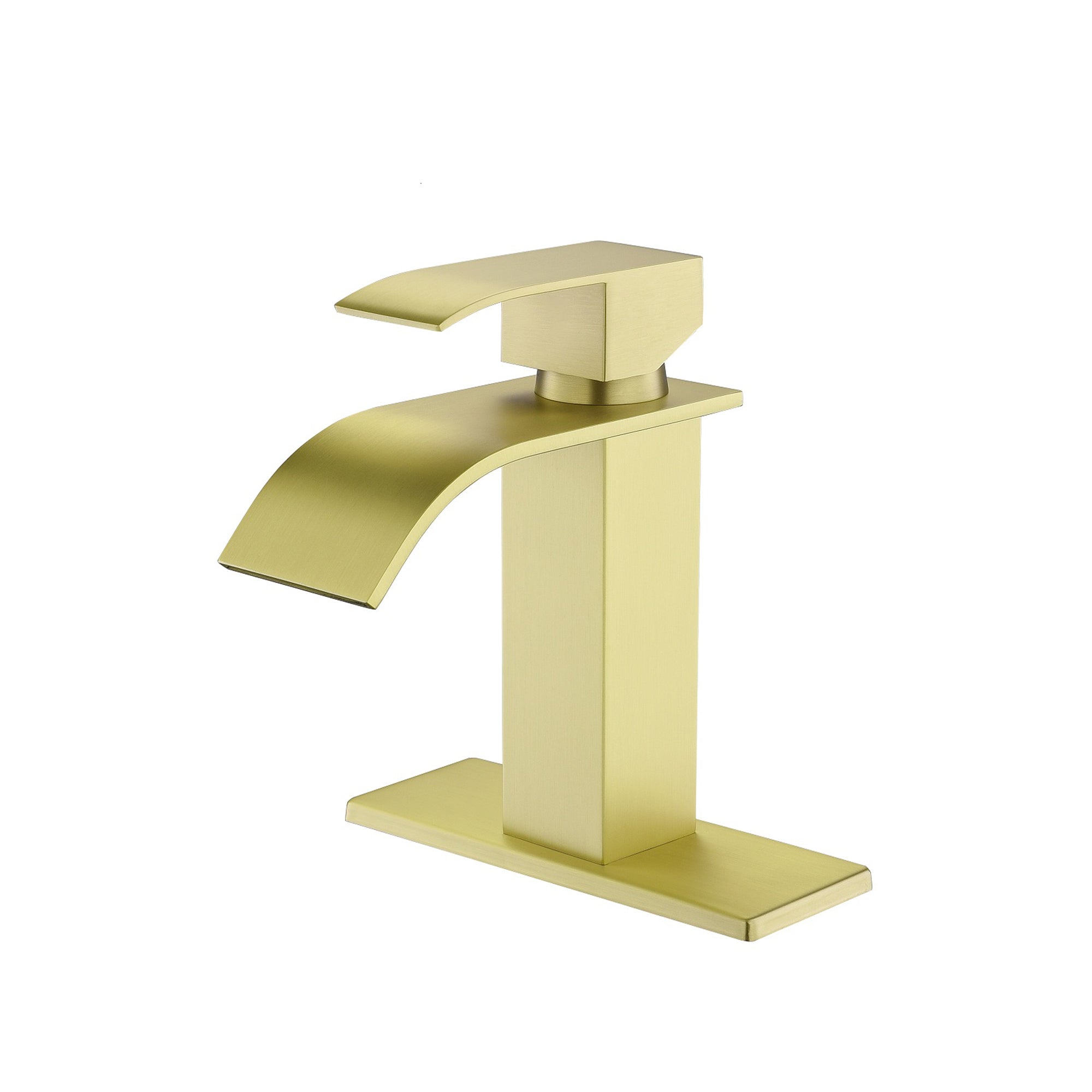Single Handle Waterfall Bathroom Sink Faucet