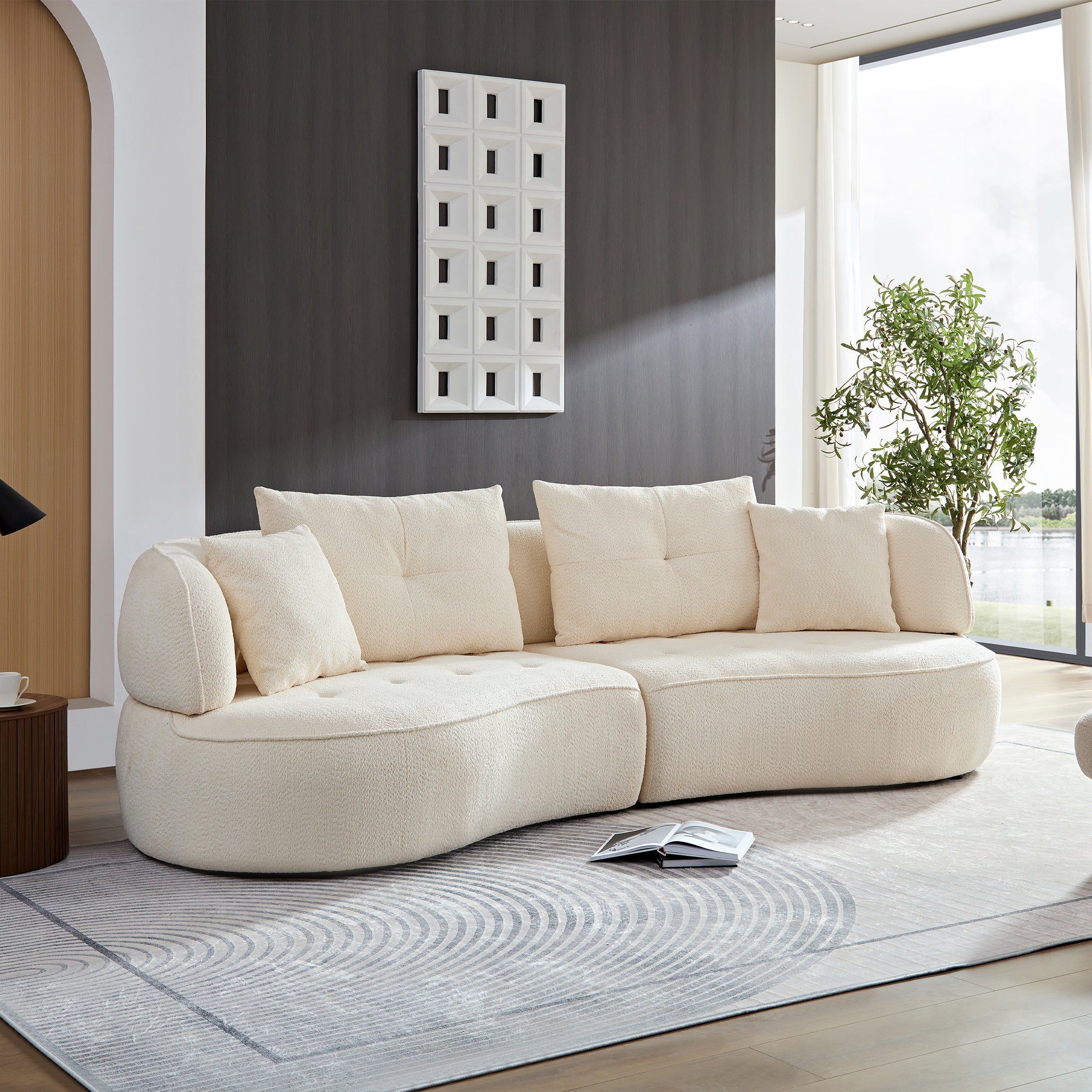 WKS7W White Sectional Sofa: Durable & Stylish