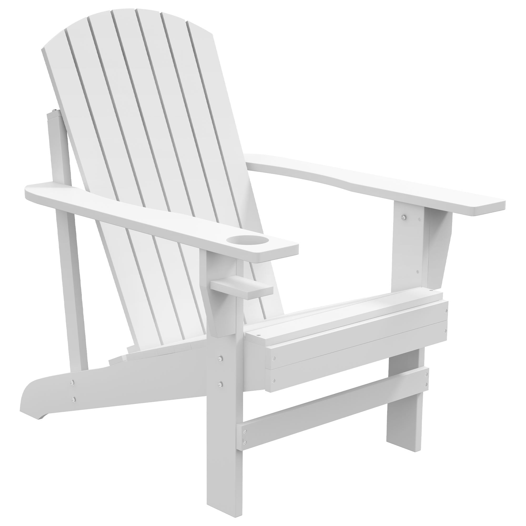 Outsunny Adirondack Chair: Weather-Resistant White